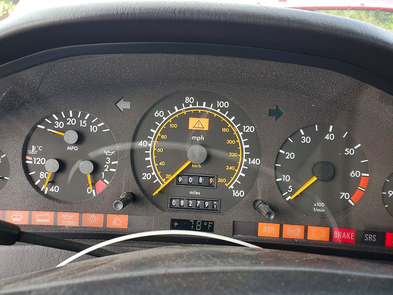 1993 Mercedes-benz 500 Sl Red vin: WDBFA67E3PF075261