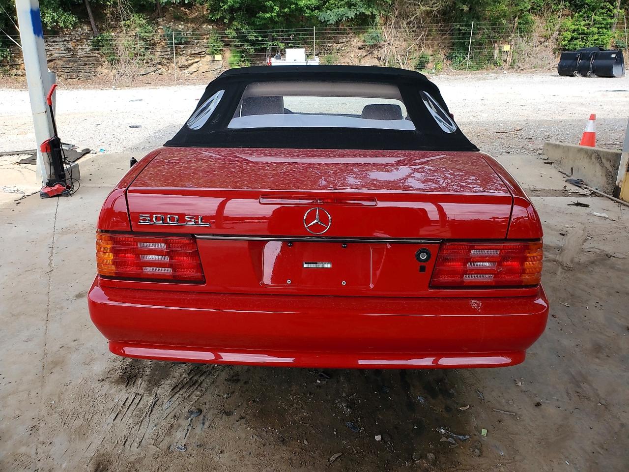 1993 Mercedes-benz 500 Sl Red vin: WDBFA67E3PF075261