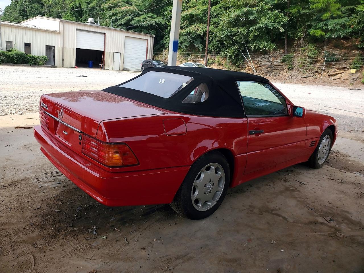 1993 Mercedes-benz 500 Sl Red vin: WDBFA67E3PF075261