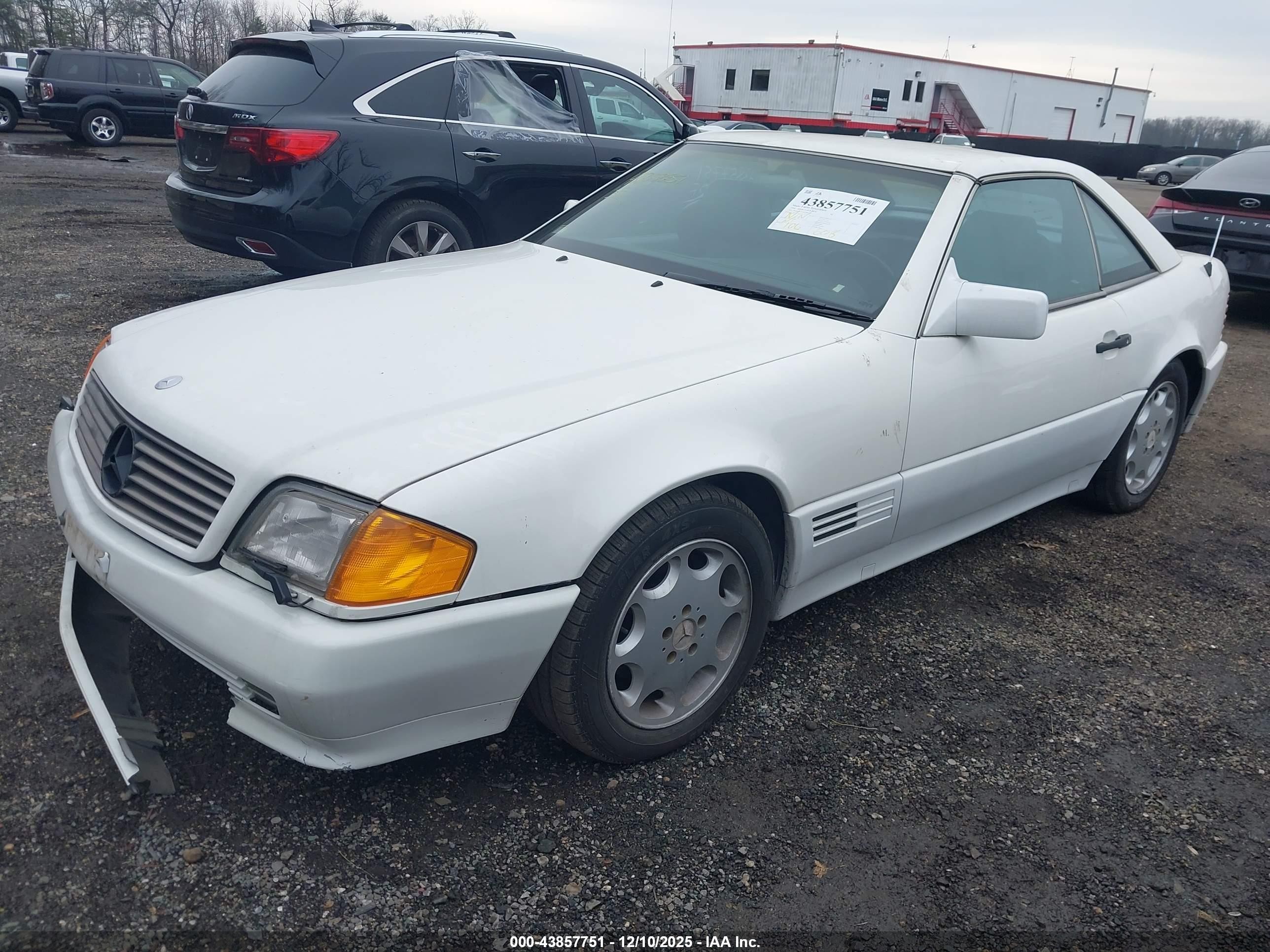 1994 Mercedes-benz Sl 500 White vin: WDBFA67E3RF089714