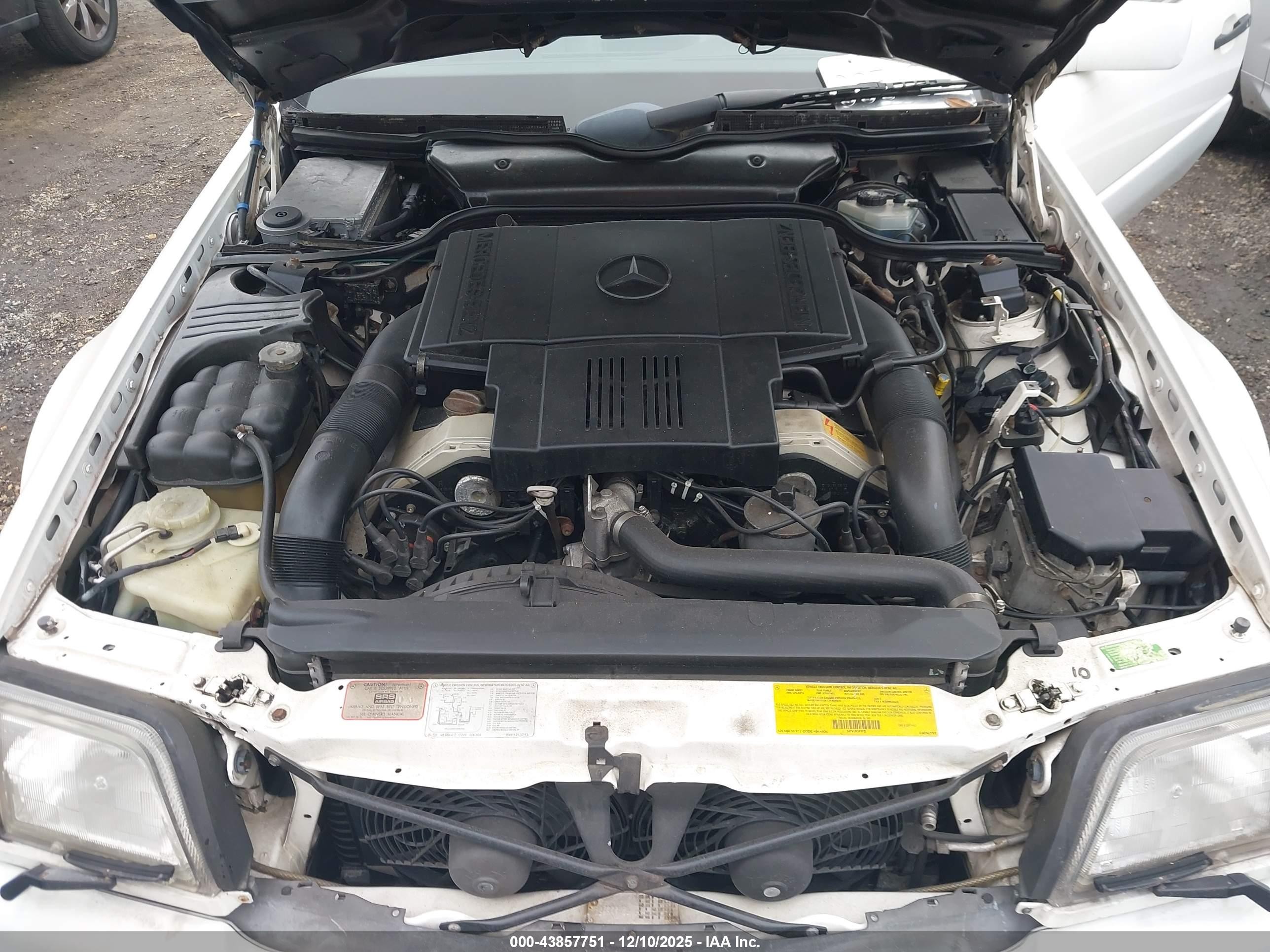 1994 Mercedes-benz Sl 500 White vin: WDBFA67E3RF089714