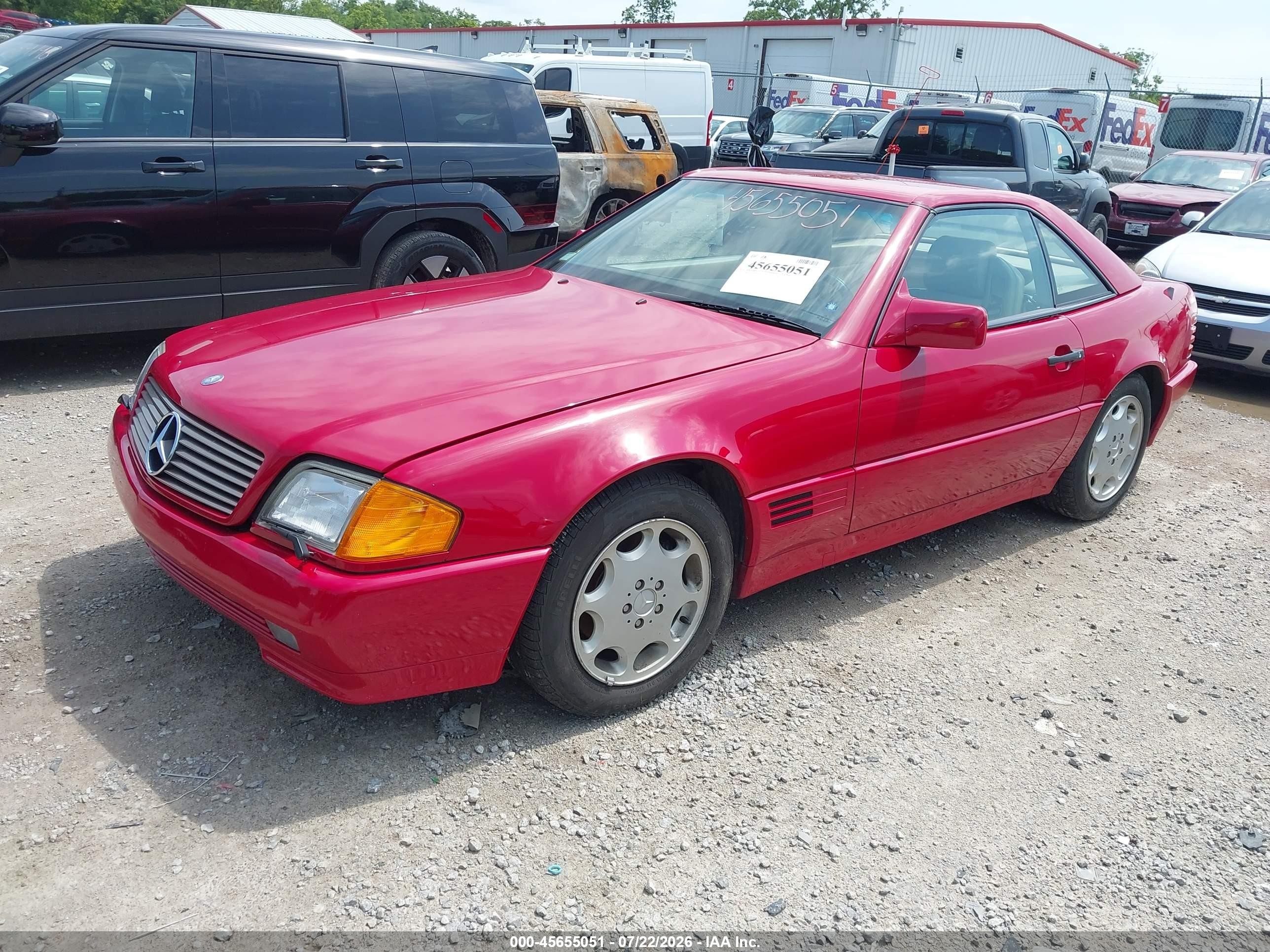 1995 Mercedes-benz Sl 500 Red vin: WDBFA67E3SF107991