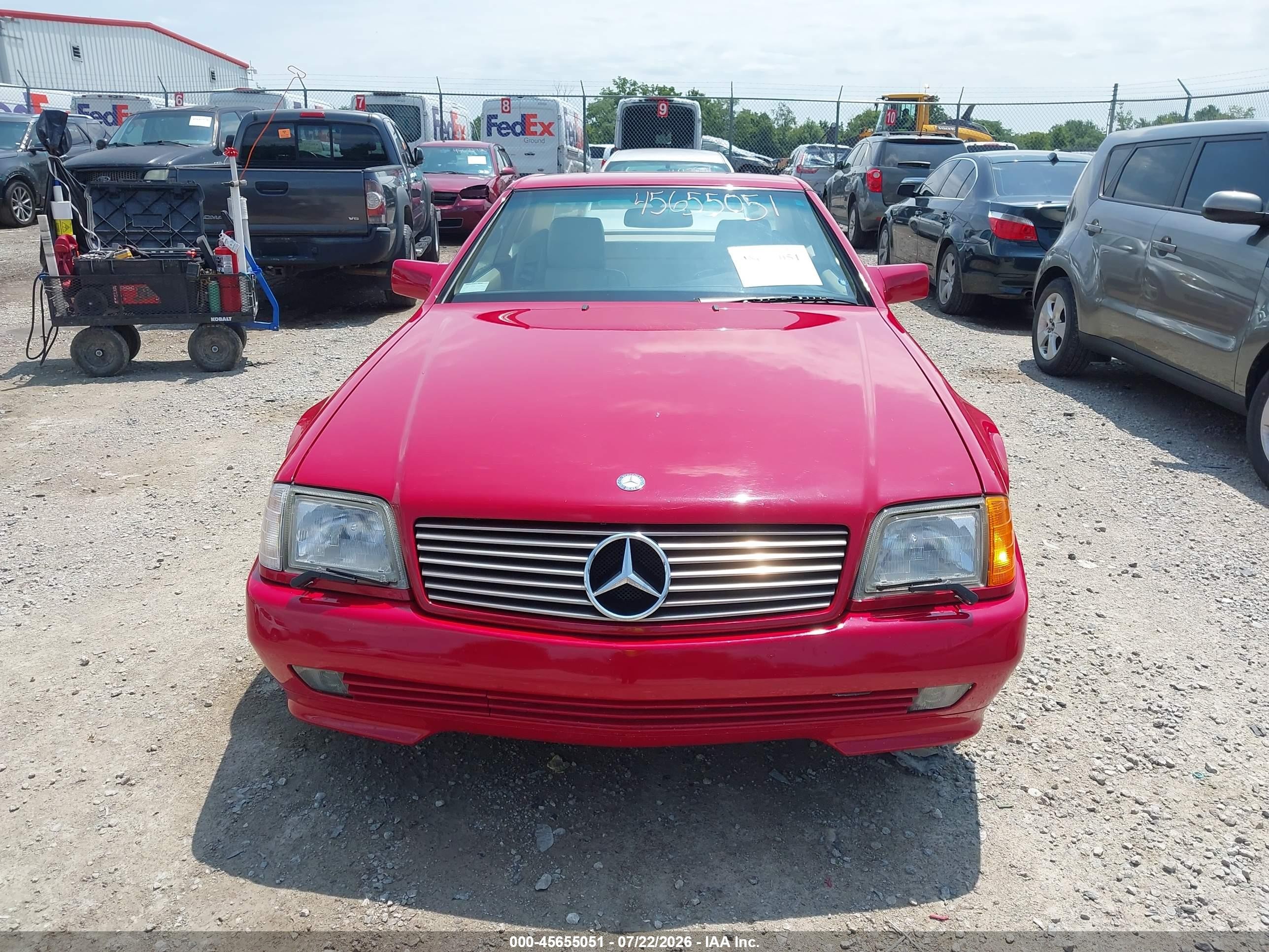 1995 Mercedes-benz Sl 500 Red vin: WDBFA67E3SF107991