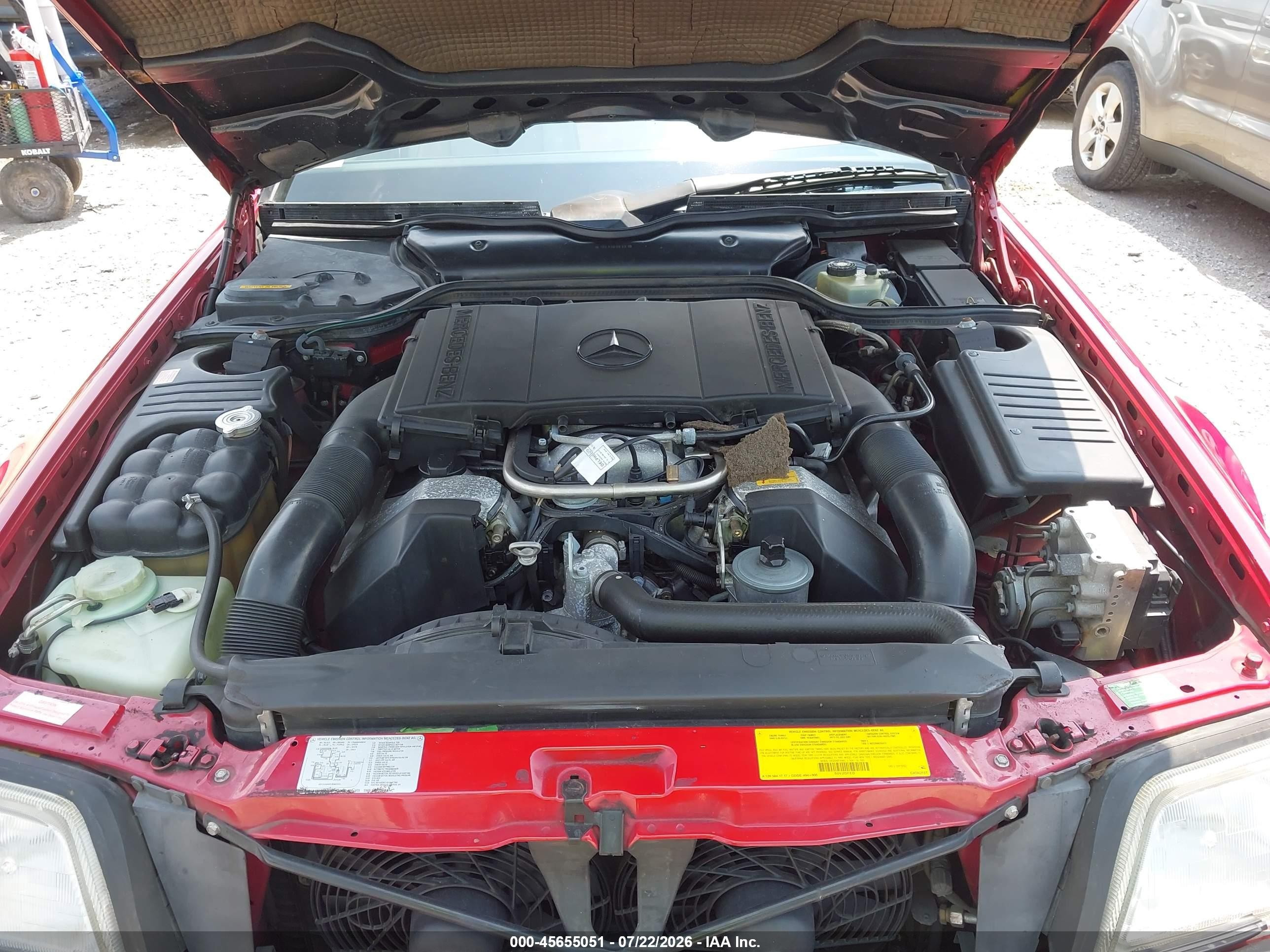 1995 Mercedes-benz Sl 500 Red vin: WDBFA67E3SF107991
