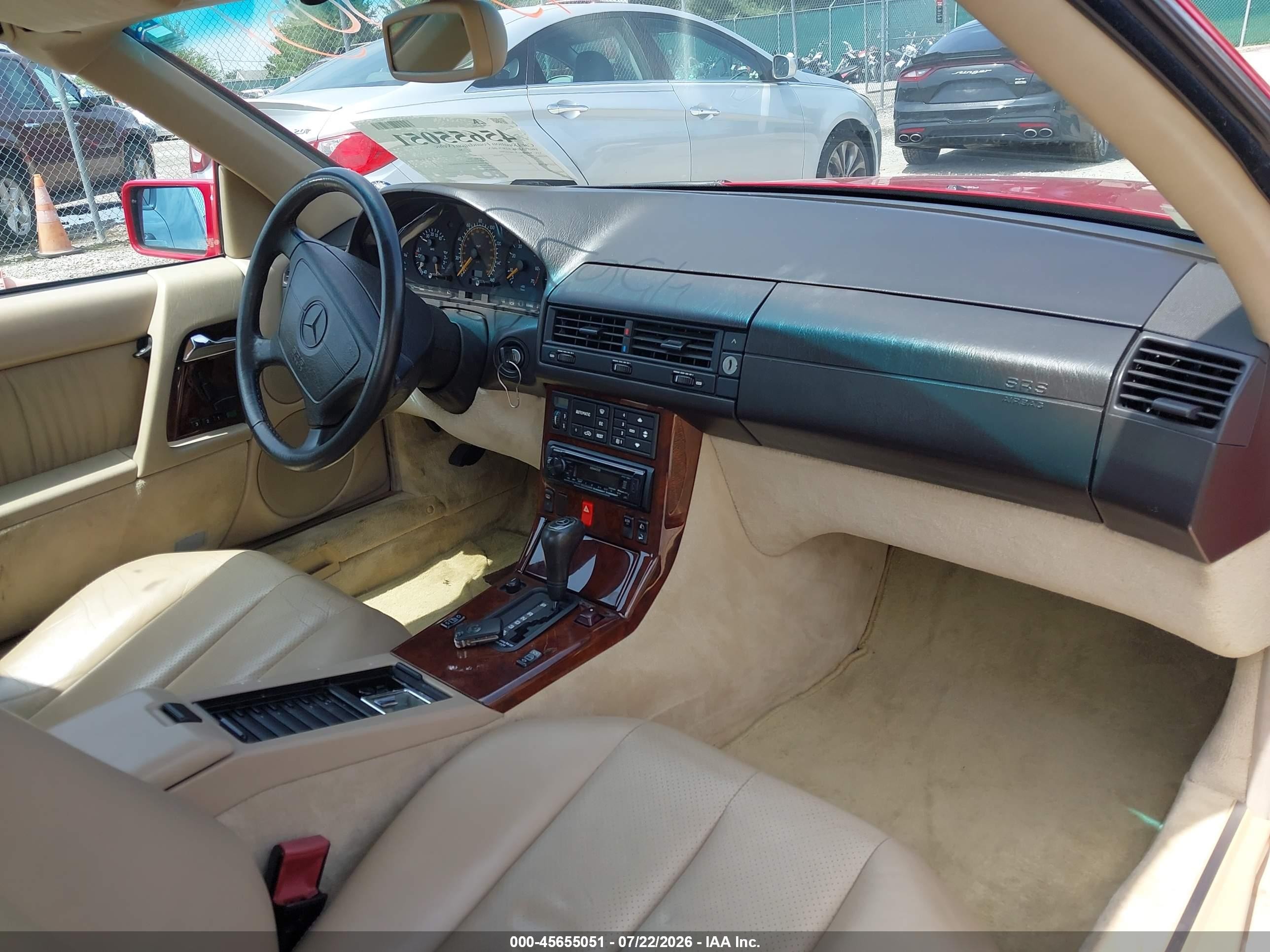 1995 Mercedes-benz Sl 500 Red vin: WDBFA67E3SF107991