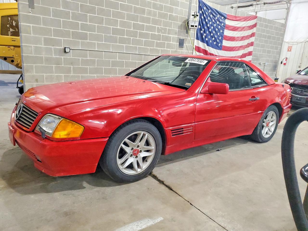 1993 Mercedes-benz 500 Sl Red vin: WDBFA67E4PF073566
