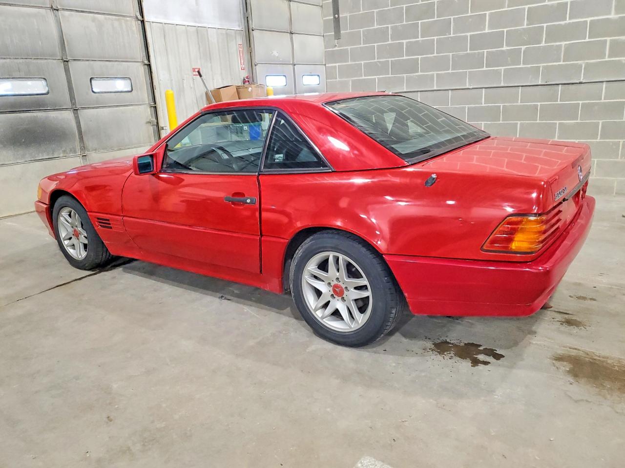 1993 Mercedes-benz 500 Sl Red vin: WDBFA67E4PF073566