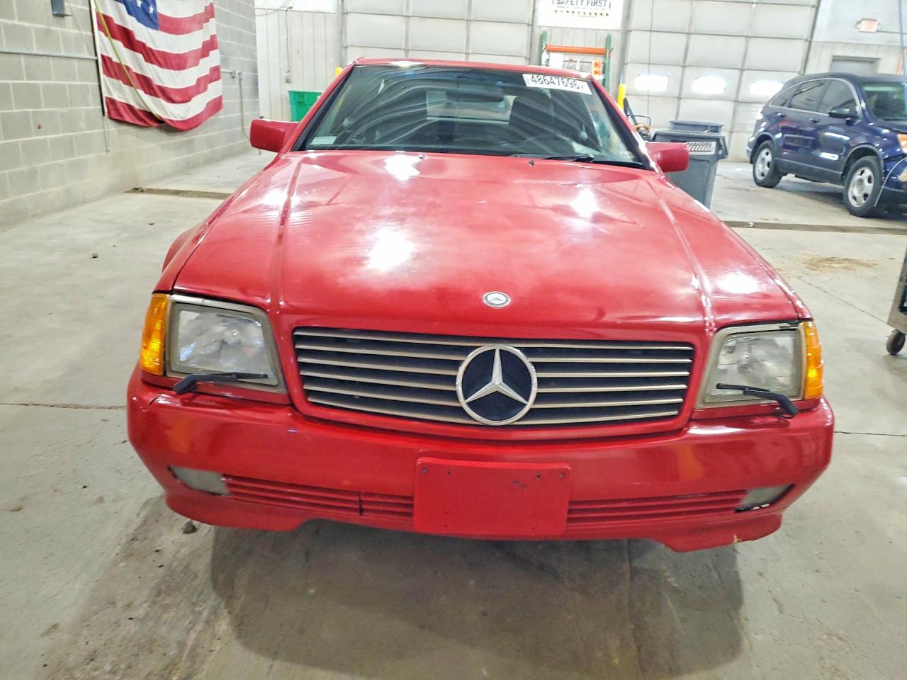 1993 Mercedes-benz 500 Sl Red vin: WDBFA67E4PF073566