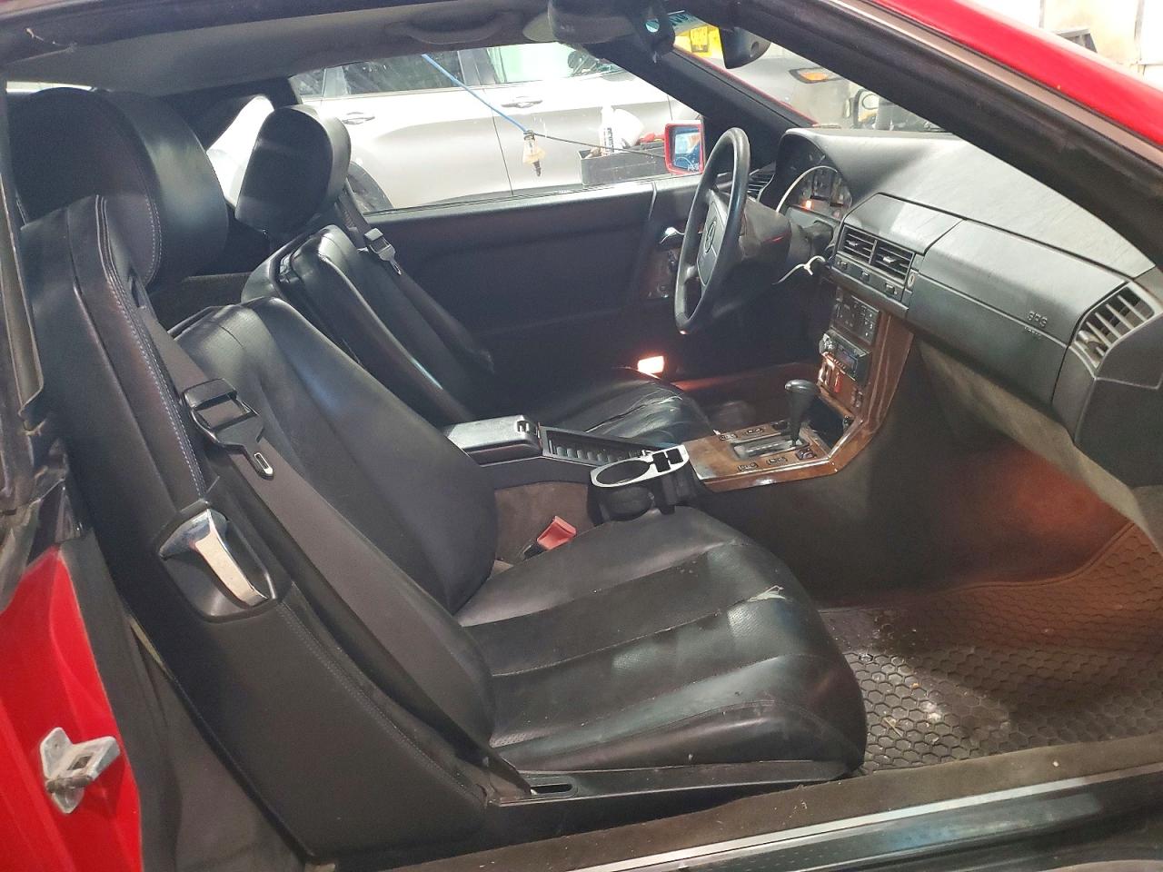 1993 Mercedes-benz 500 Sl Red vin: WDBFA67E4PF073566