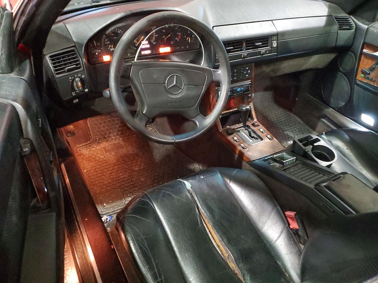 1993 Mercedes-benz 500 Sl Red vin: WDBFA67E4PF073566