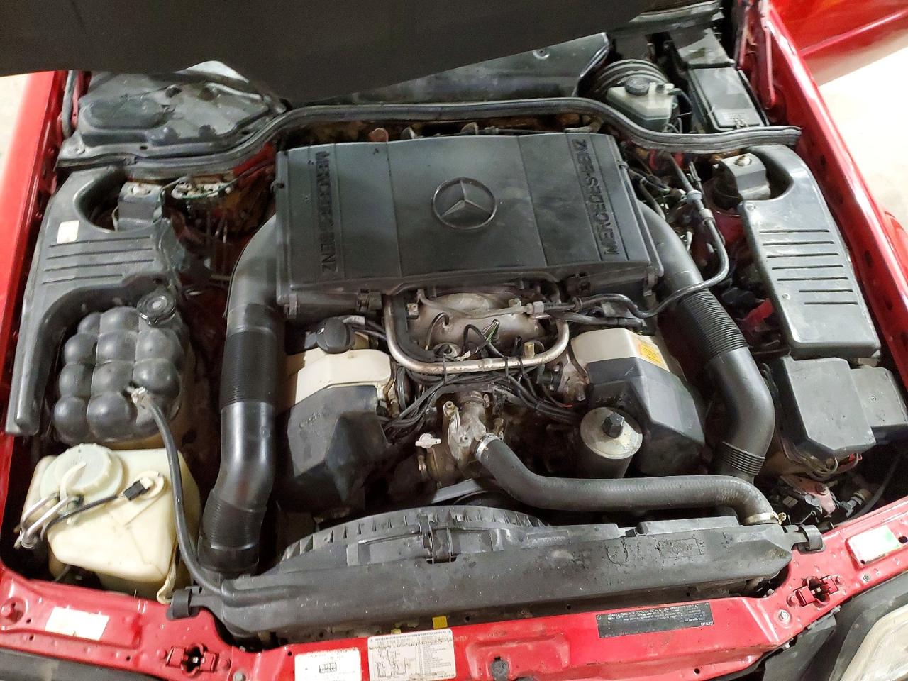 1993 Mercedes-benz 500 Sl Red vin: WDBFA67E4PF073566