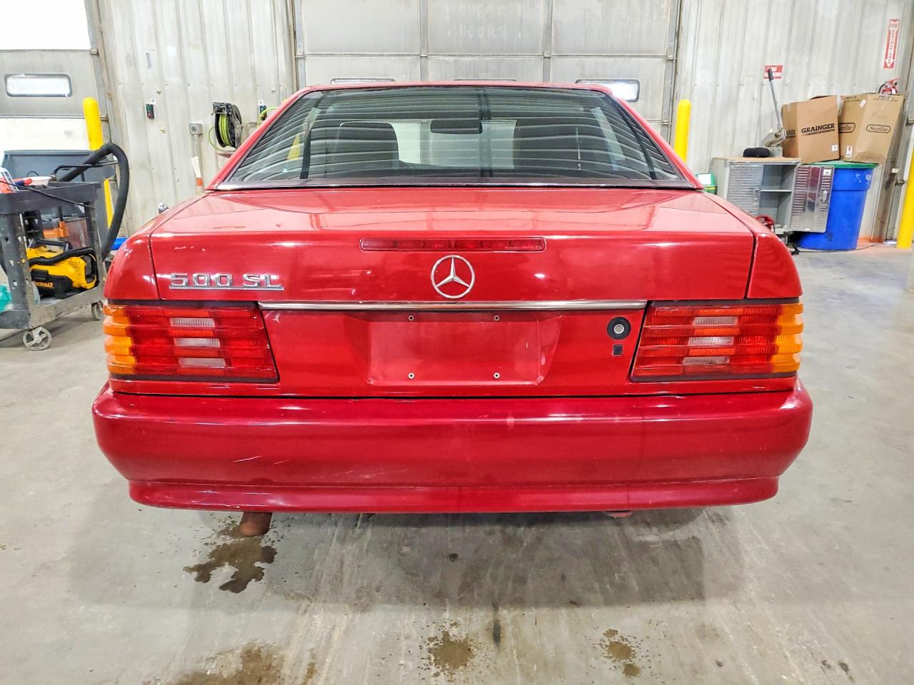 1993 Mercedes-benz 500 Sl Red vin: WDBFA67E4PF073566