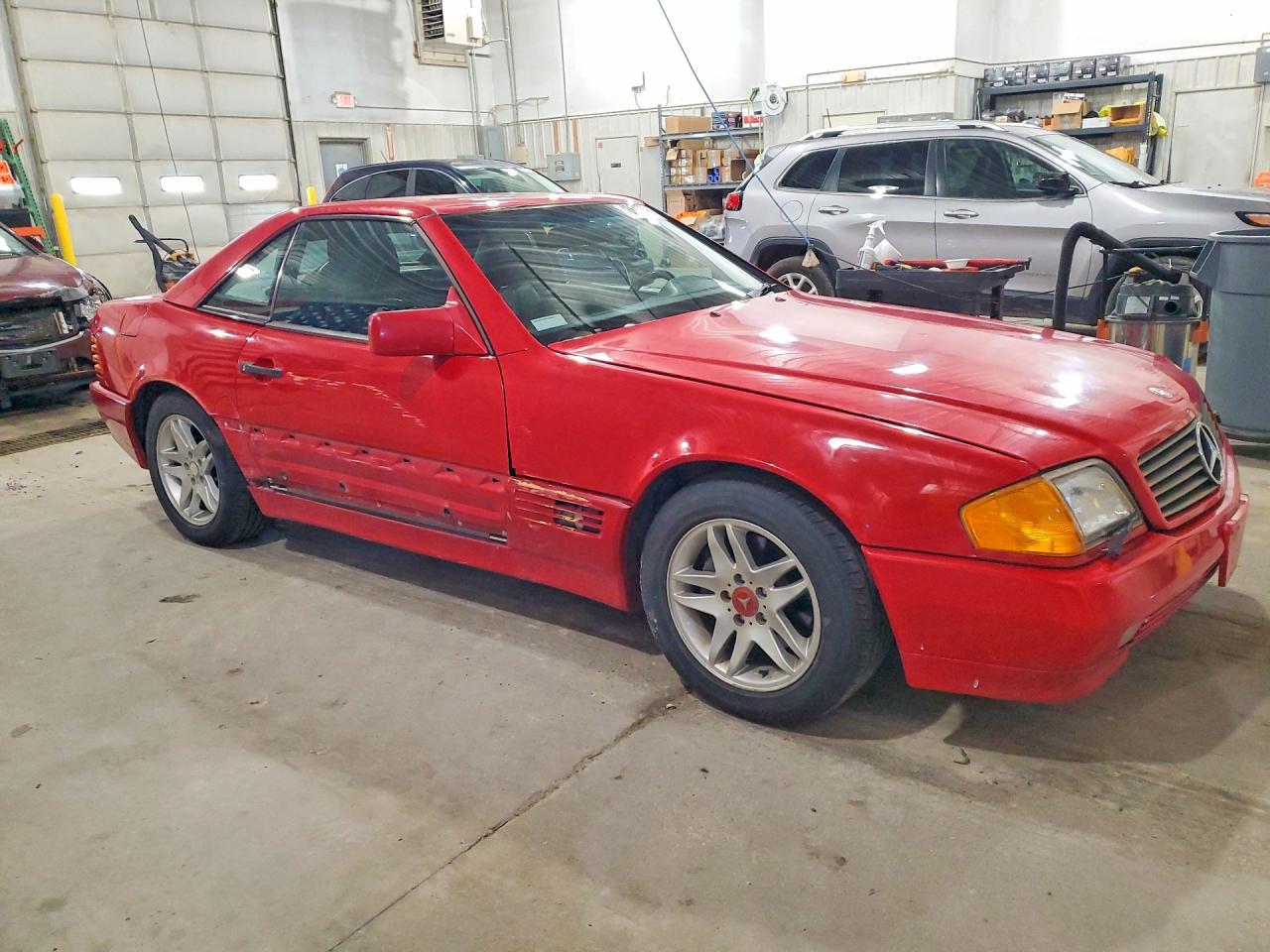 1993 Mercedes-benz 500 Sl Red vin: WDBFA67E4PF073566