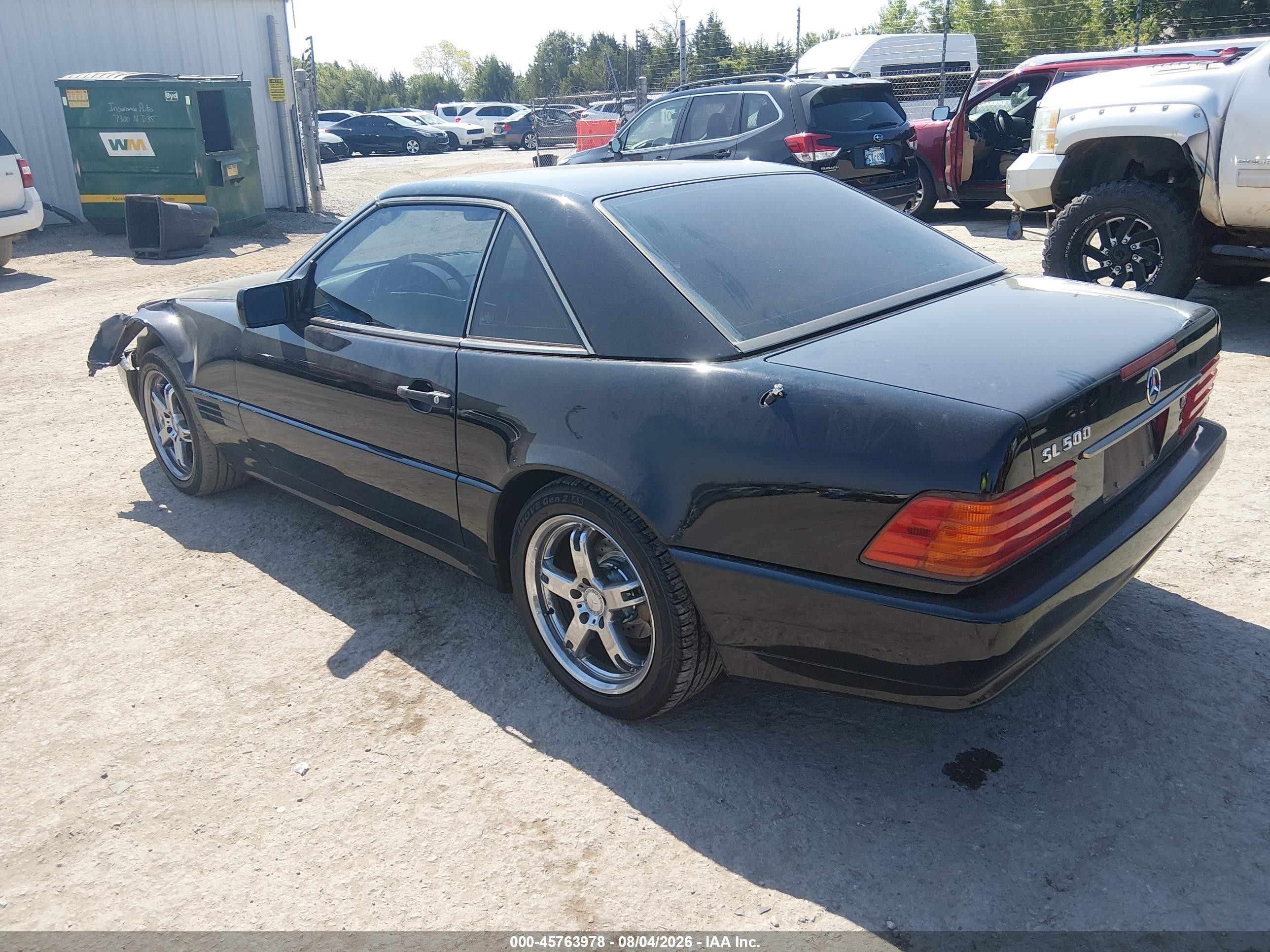 1995 Mercedes-benz Sl 500 Black vin: WDBFA67E6SF114353