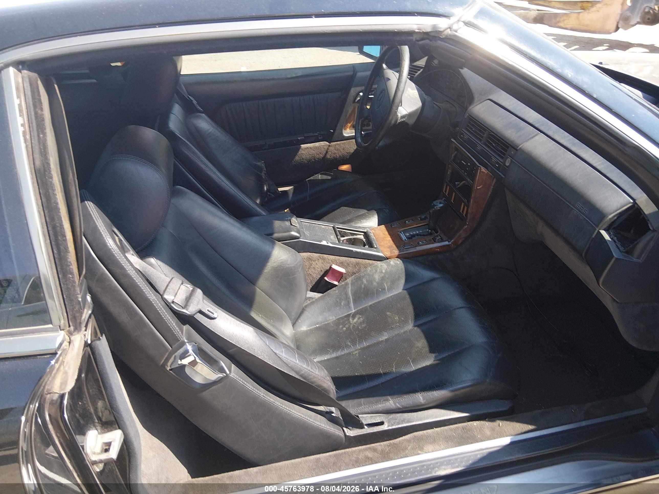 1995 Mercedes-benz Sl 500 Black vin: WDBFA67E6SF114353