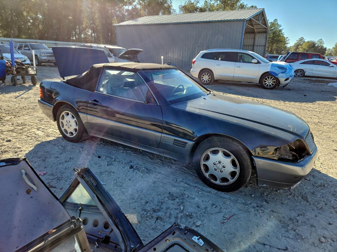 1993 Mercedes-benz 500 Sl Gray vin: WDBFA67E7PF073027