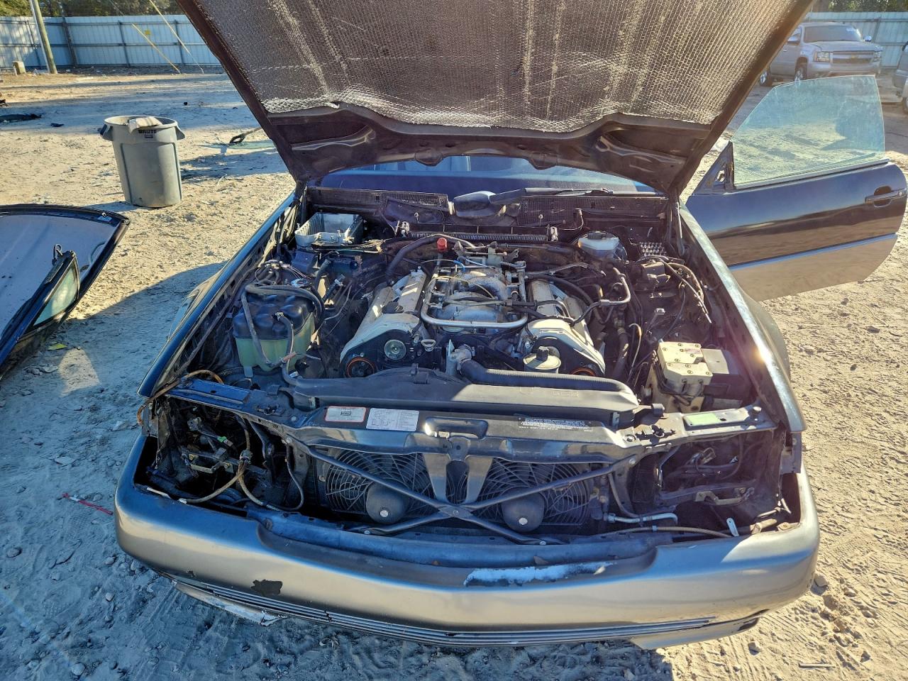1993 Mercedes-benz 500 Sl Gray vin: WDBFA67E7PF073027