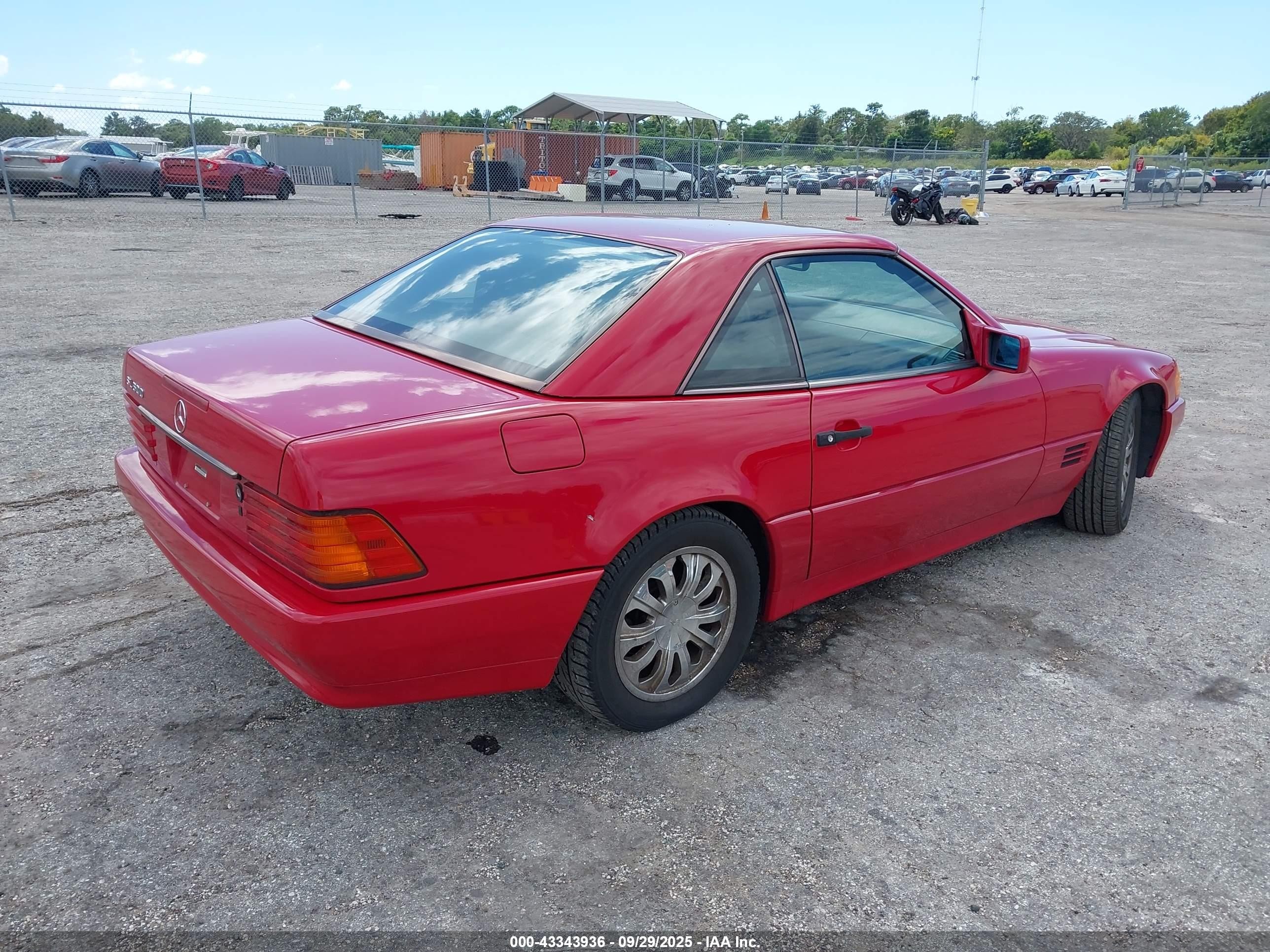 1994 Mercedes-benz Sl 500 Red vin: WDBFA67E7RF086508