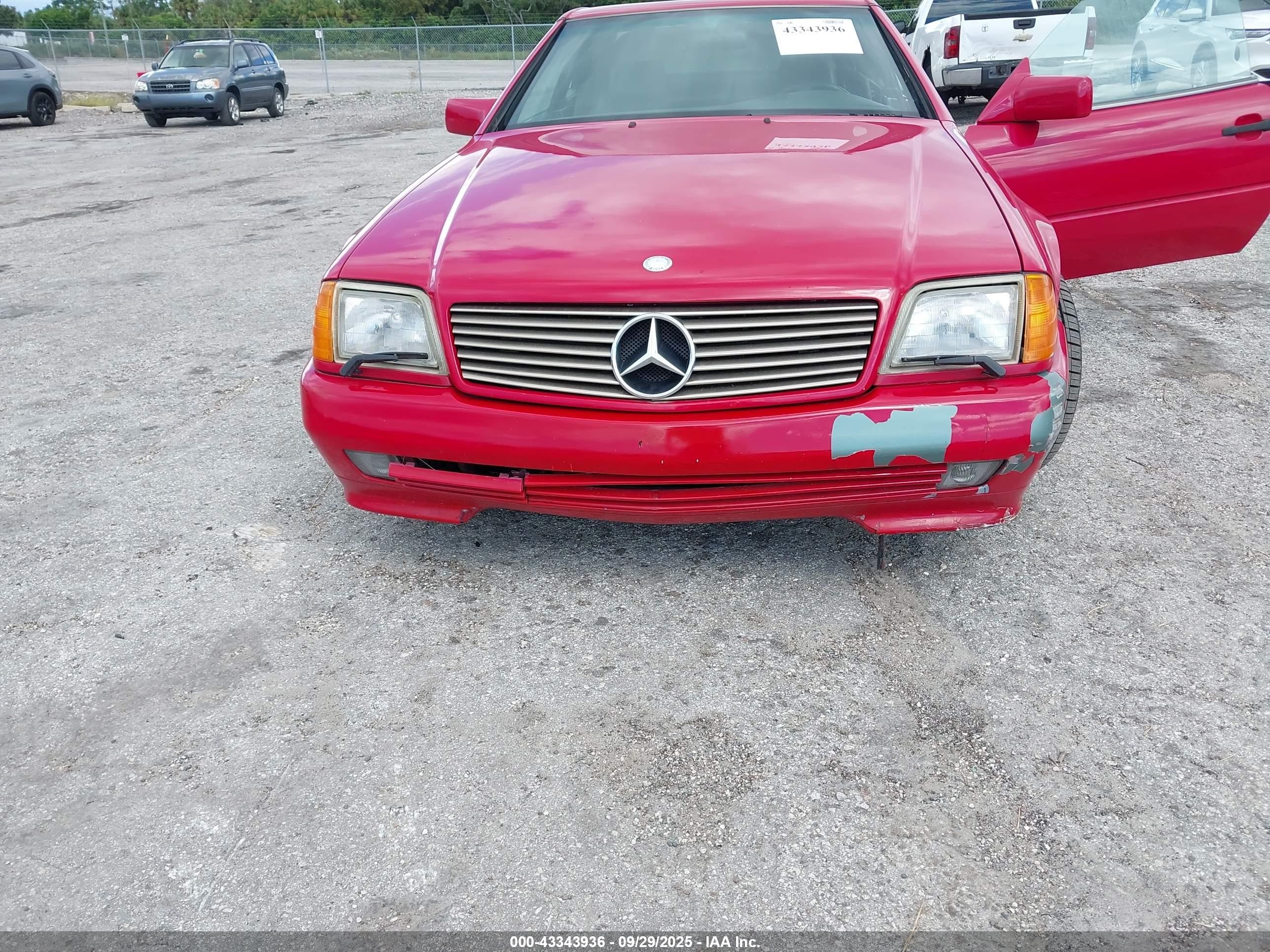 1994 Mercedes-benz Sl 500 Red vin: WDBFA67E7RF086508
