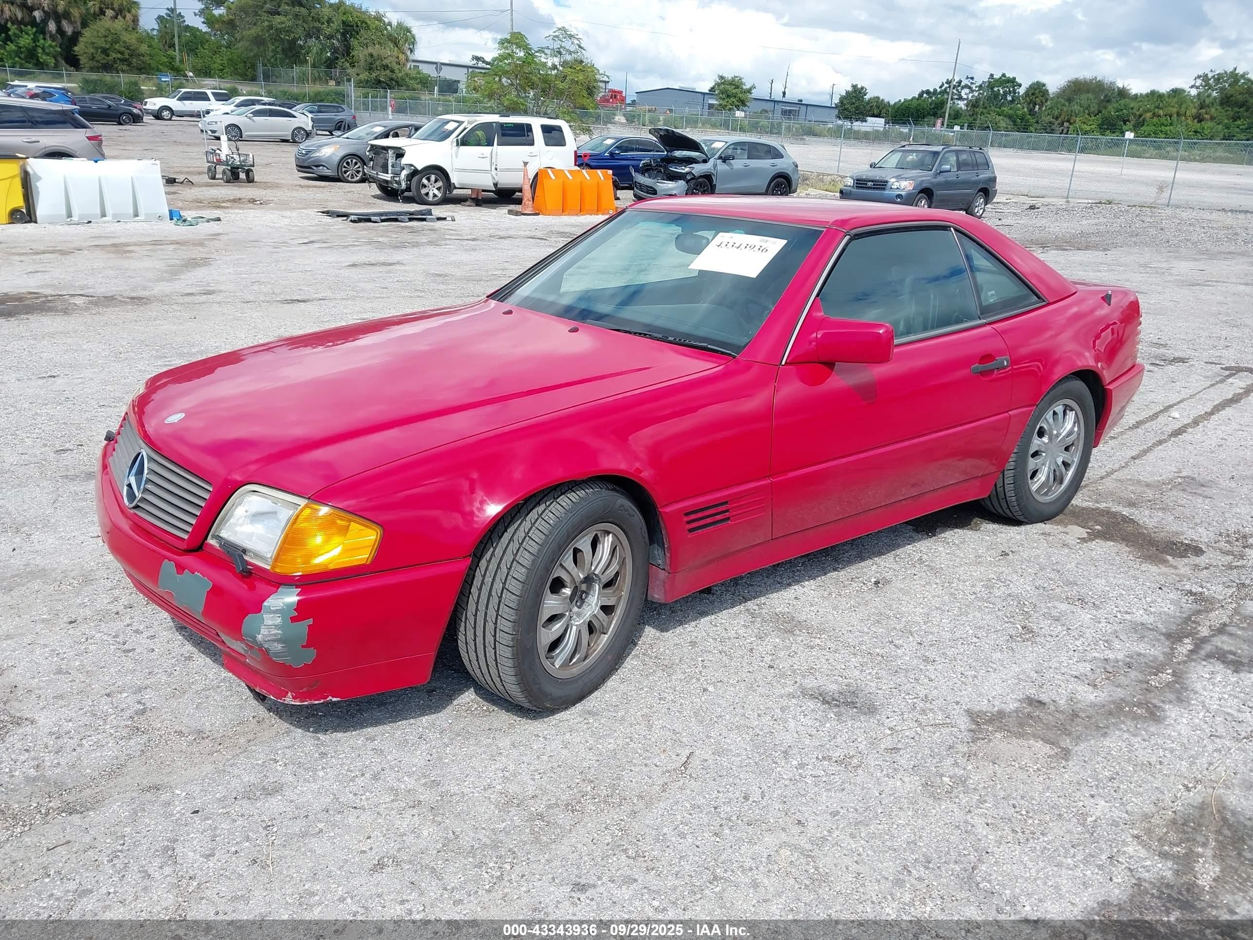 1994 Mercedes-benz Sl 500 Red vin: WDBFA67E7RF086508