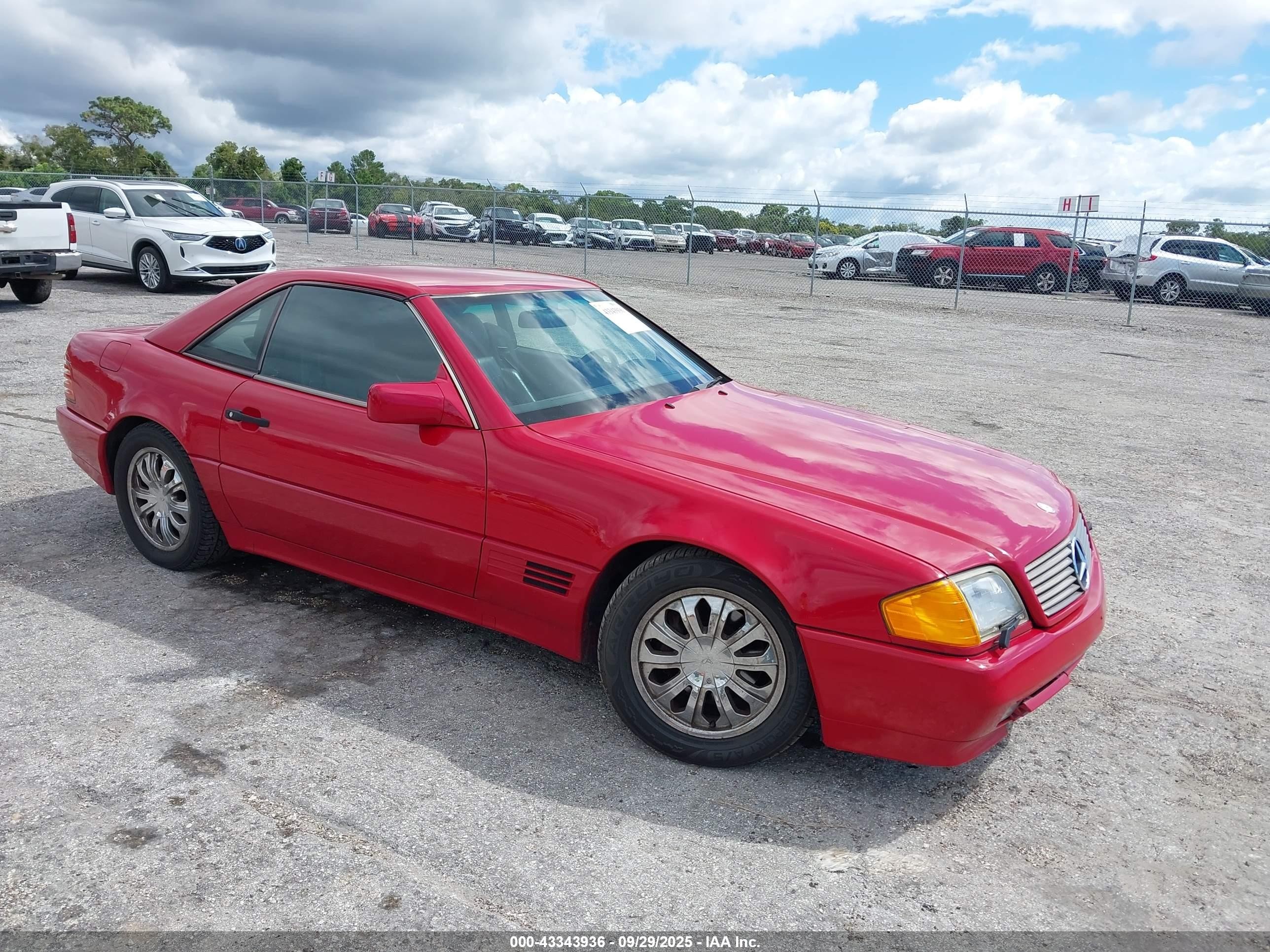 1994 Mercedes-benz Sl 500 Red vin: WDBFA67E7RF086508