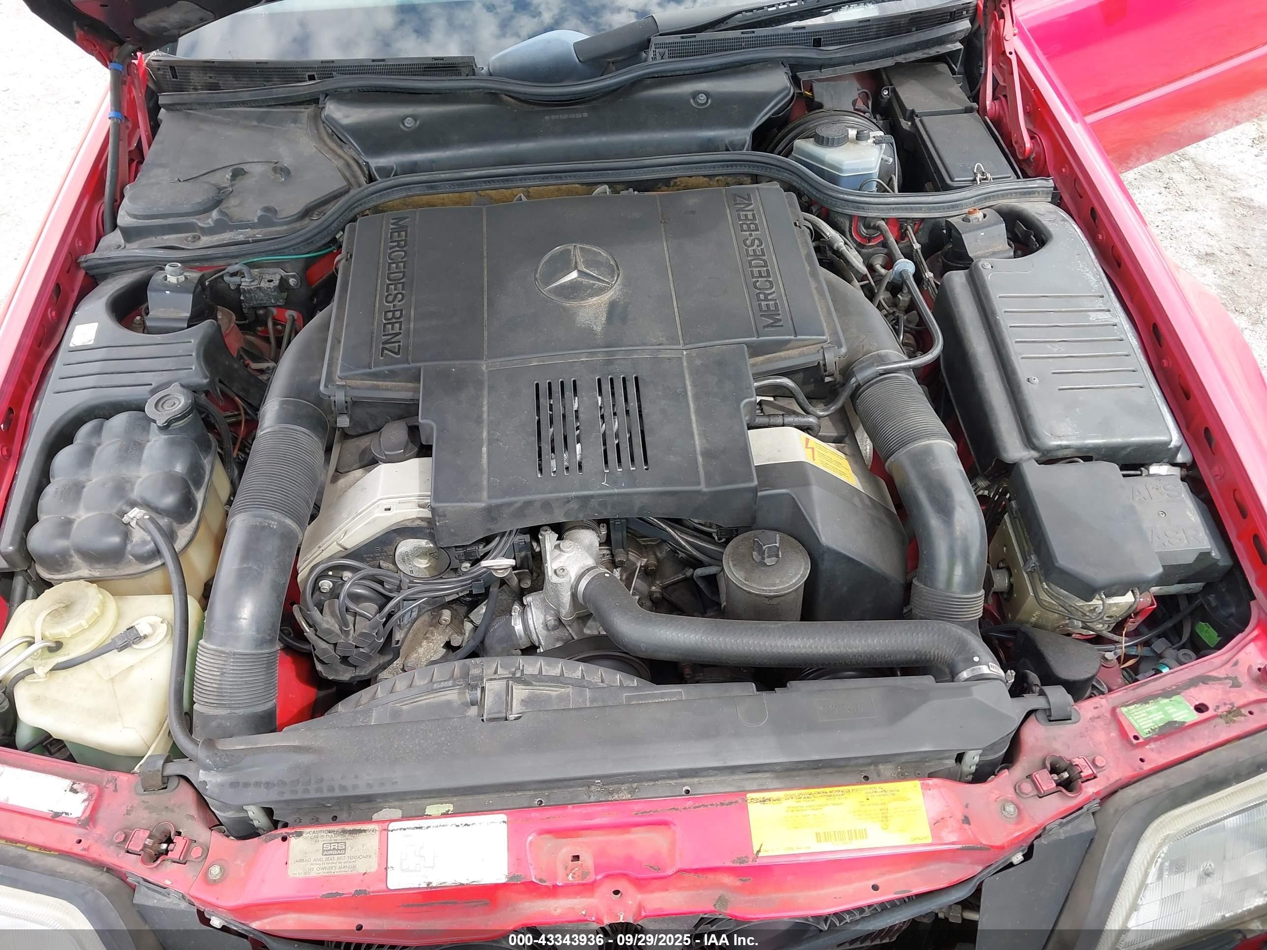 1994 Mercedes-benz Sl 500 Red vin: WDBFA67E7RF086508