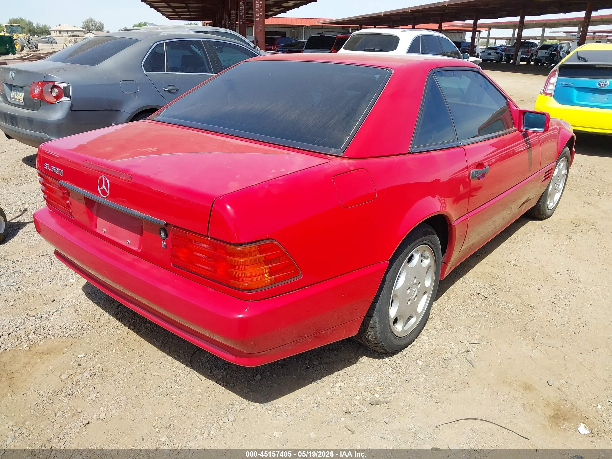 1994 Mercedes-benz Sl 500 Red vin: WDBFA67E8RF090809