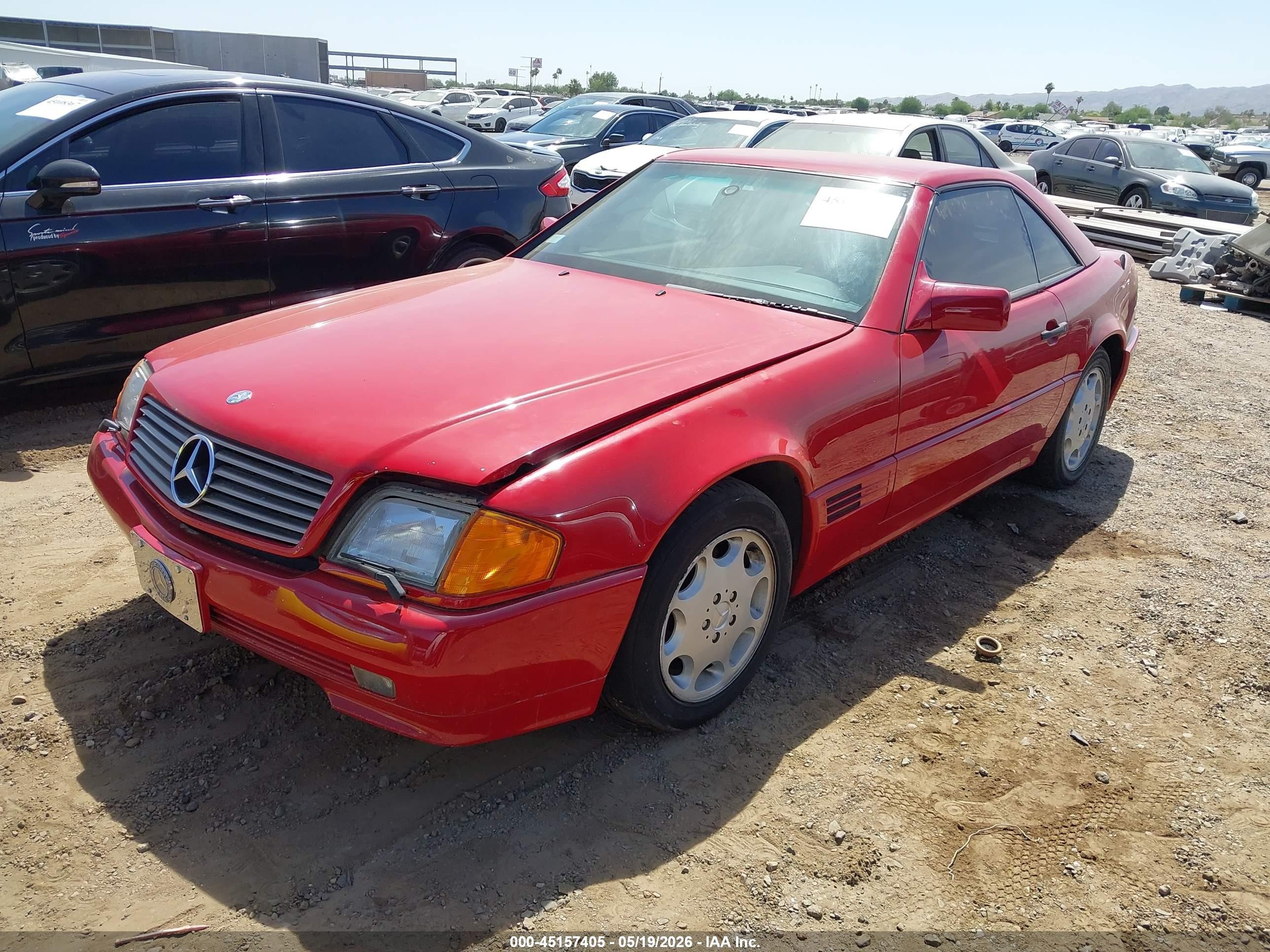 1994 Mercedes-benz Sl 500 Red vin: WDBFA67E8RF090809