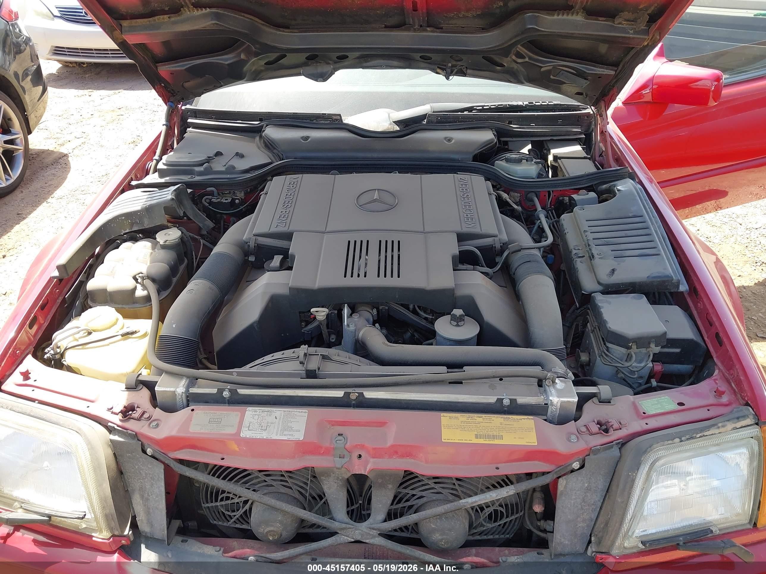 1994 Mercedes-benz Sl 500 Red vin: WDBFA67E8RF090809