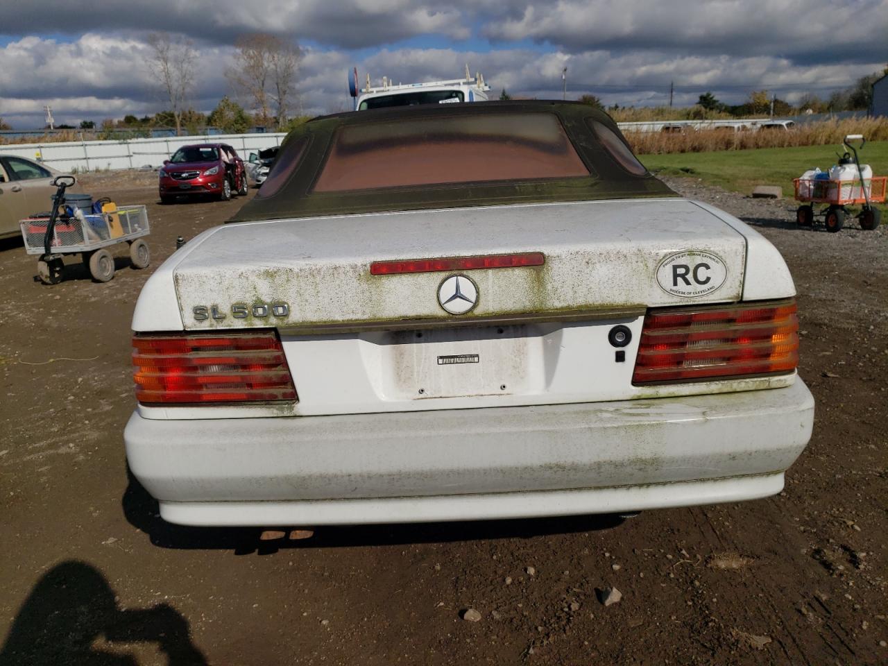 1994 Mercedes-benz Sl 500 White vin: WDBFA67E8RF095928