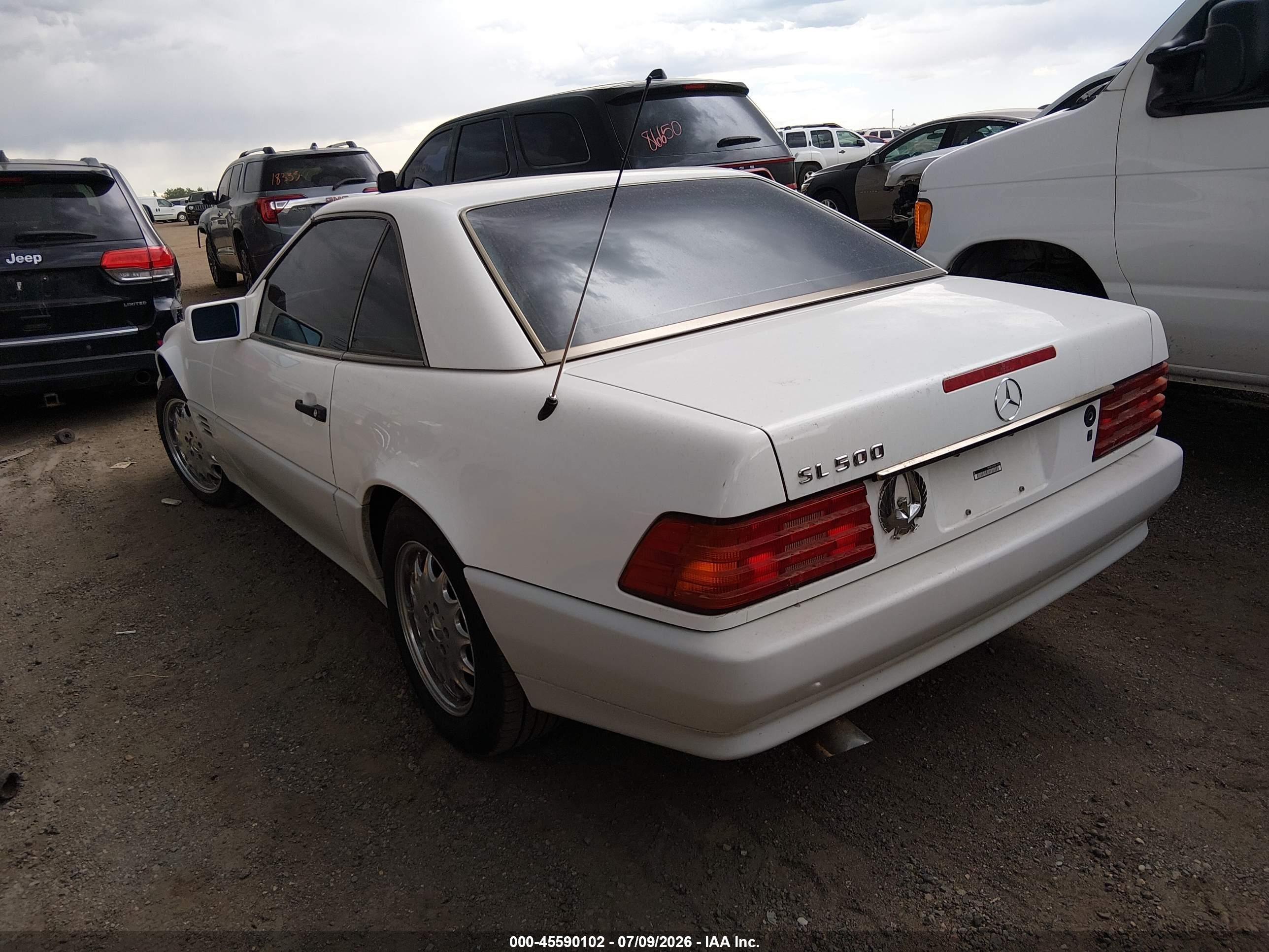 1995 Mercedes-benz Sl 500 White vin: WDBFA67E8SF112071
