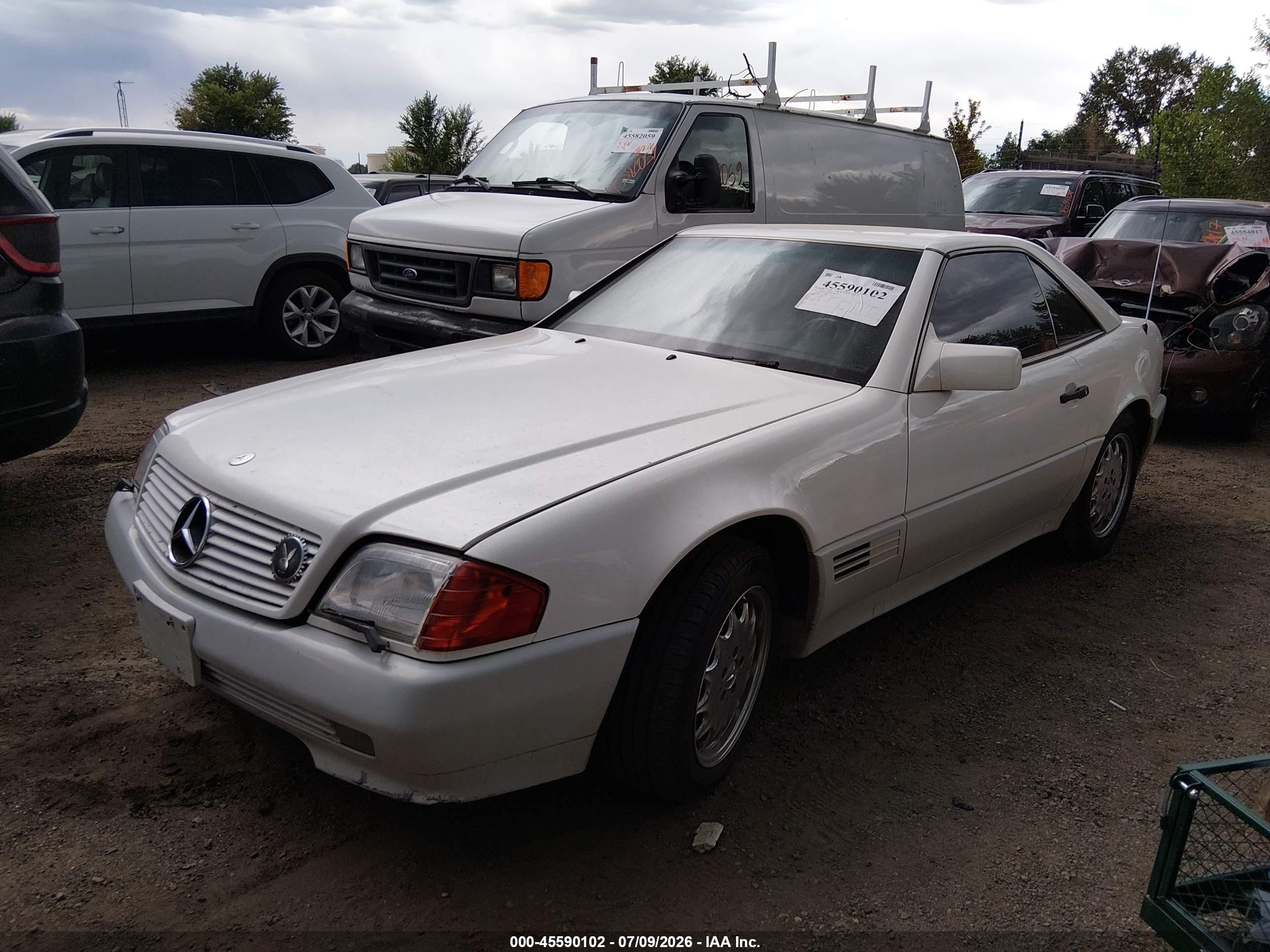 1995 Mercedes-benz Sl 500 White vin: WDBFA67E8SF112071