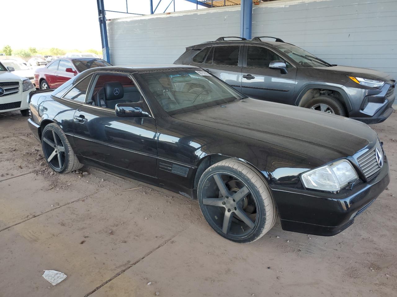 1993 Mercedes-benz 500 Sl Black vin: WDBFA67E9PF071666