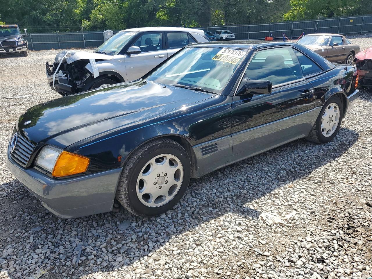 1993 Mercedes-benz 500 Sl Black vin: WDBFA67E9PF084871