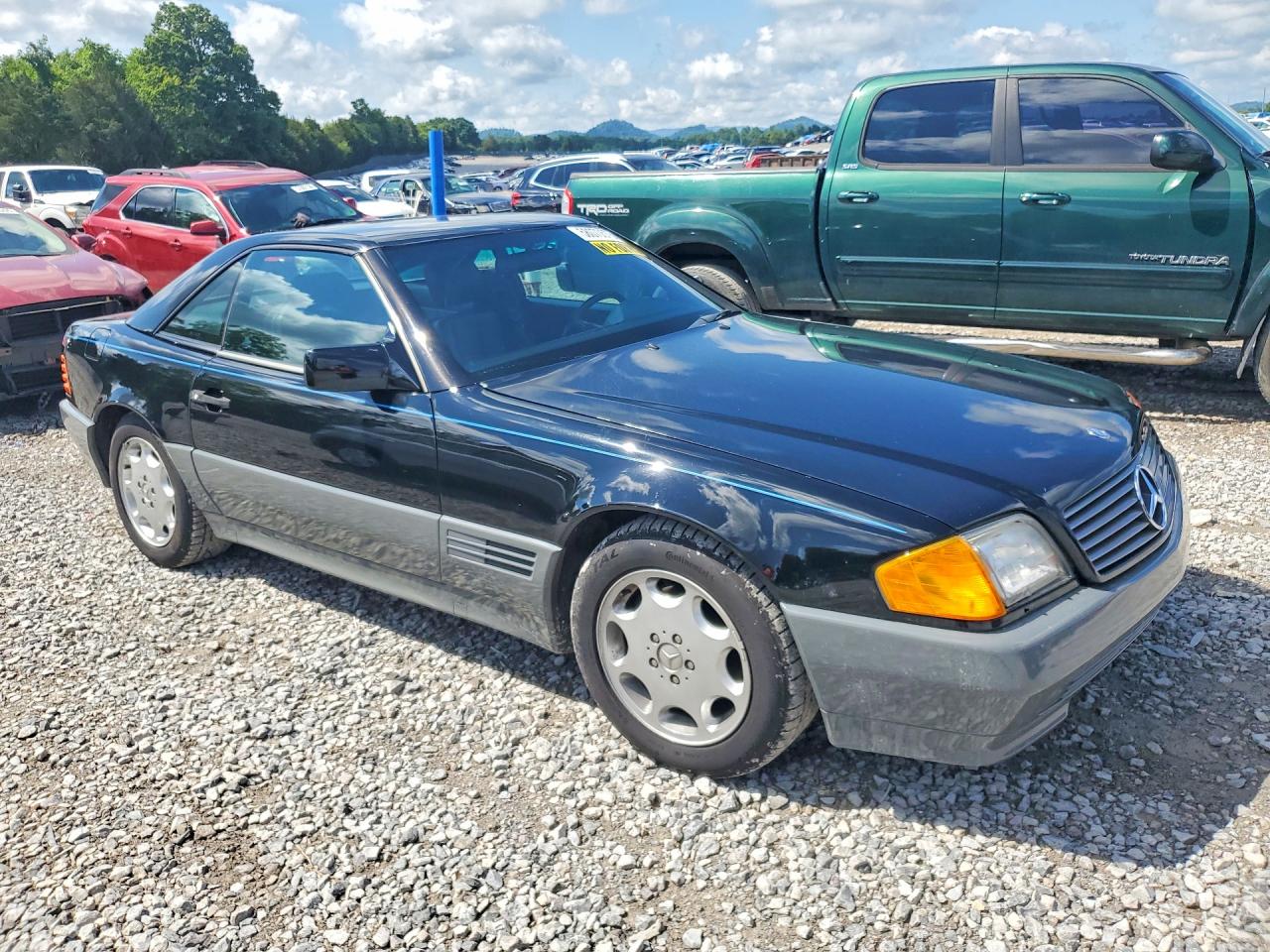 1993 Mercedes-benz 500 Sl Black vin: WDBFA67E9PF084871