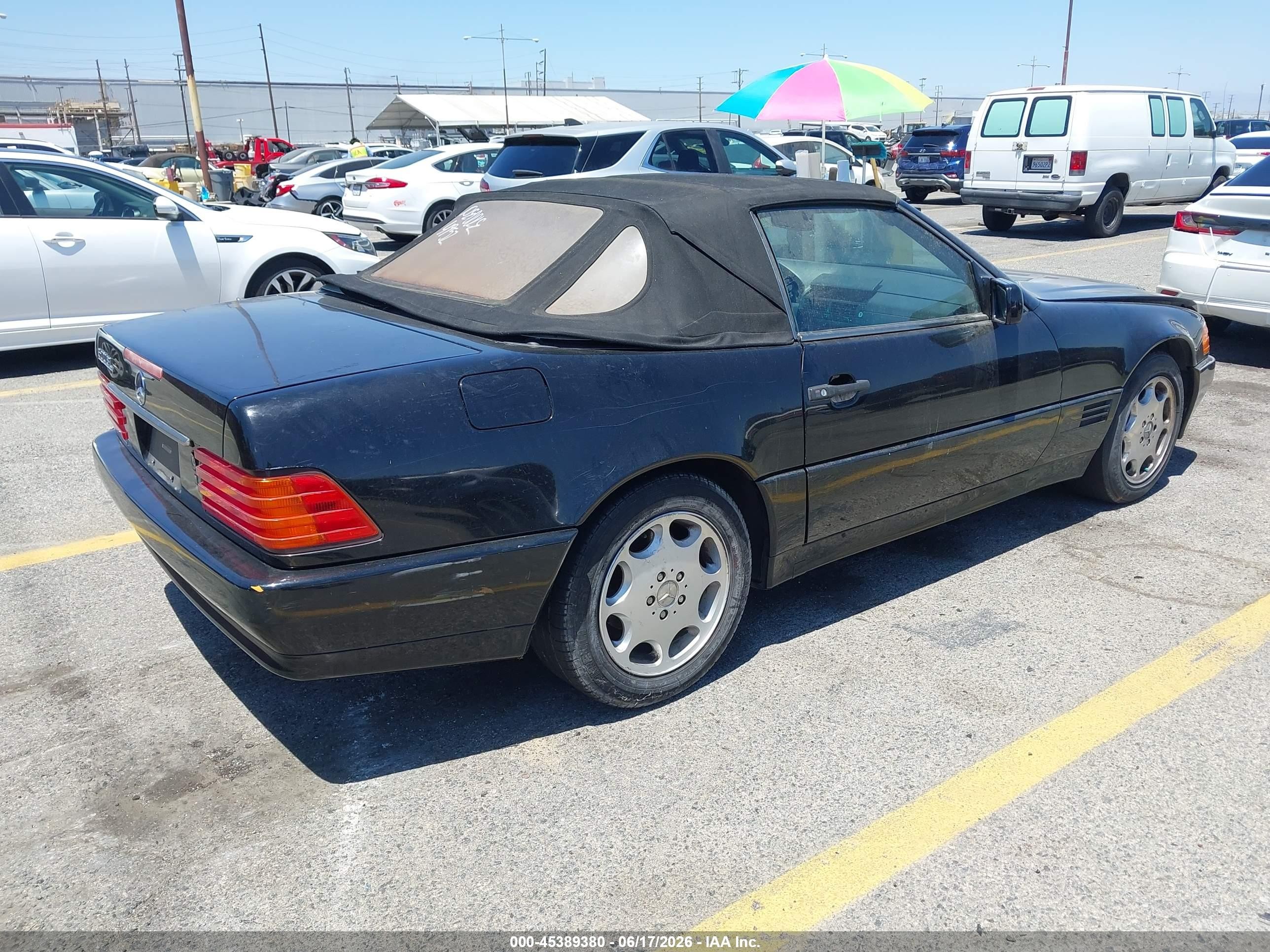 1993 Mercedes-benz 500 Sl Black vin: WDBFA67E9PF084952