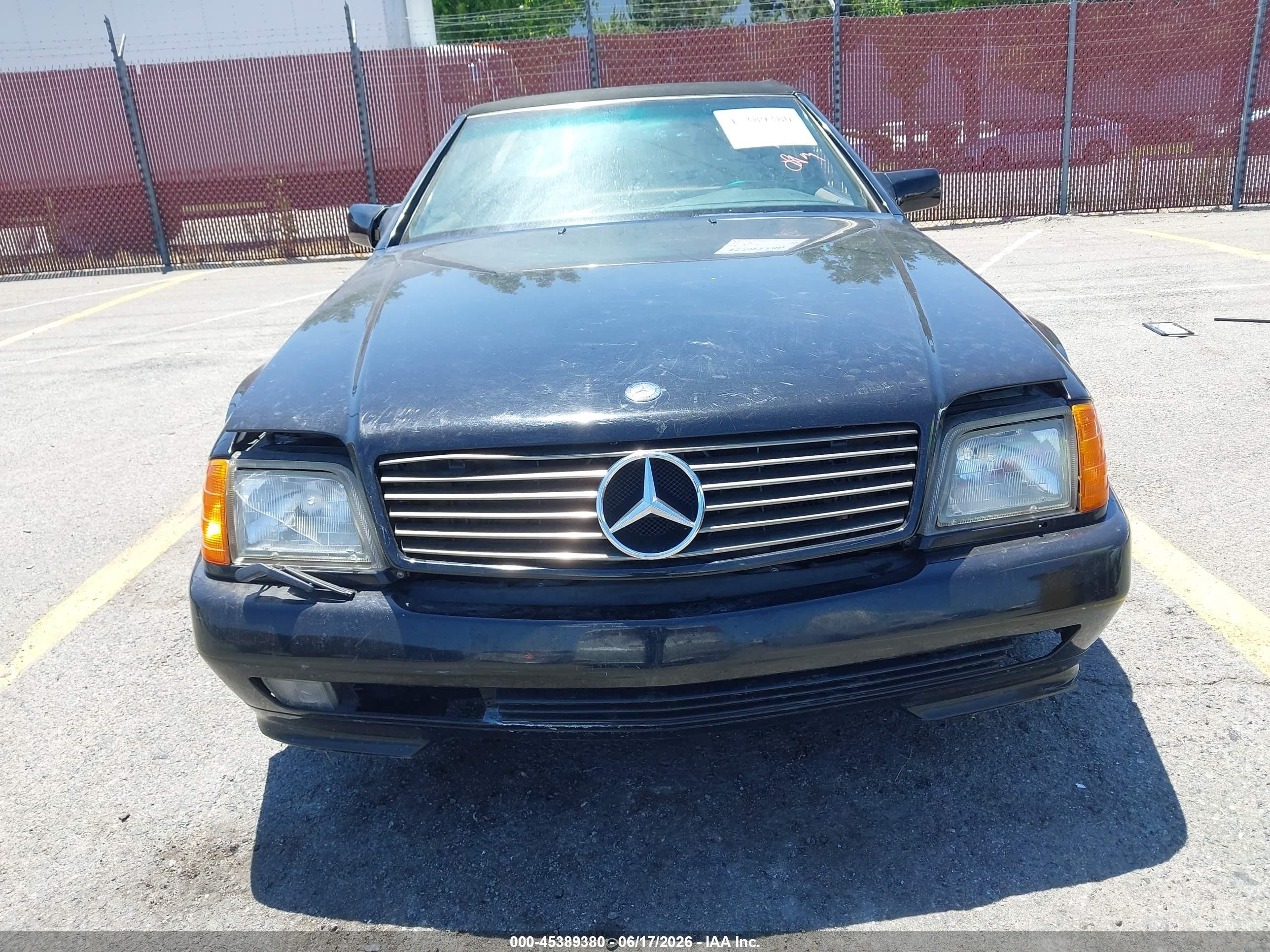 1993 Mercedes-benz 500 Sl Black vin: WDBFA67E9PF084952