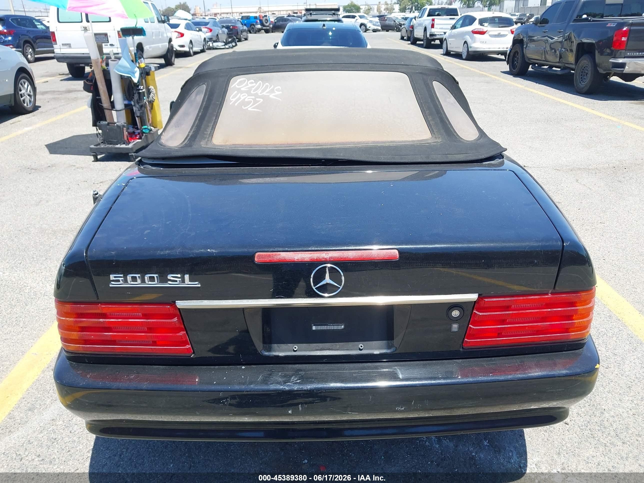 1993 Mercedes-benz 500 Sl Black vin: WDBFA67E9PF084952