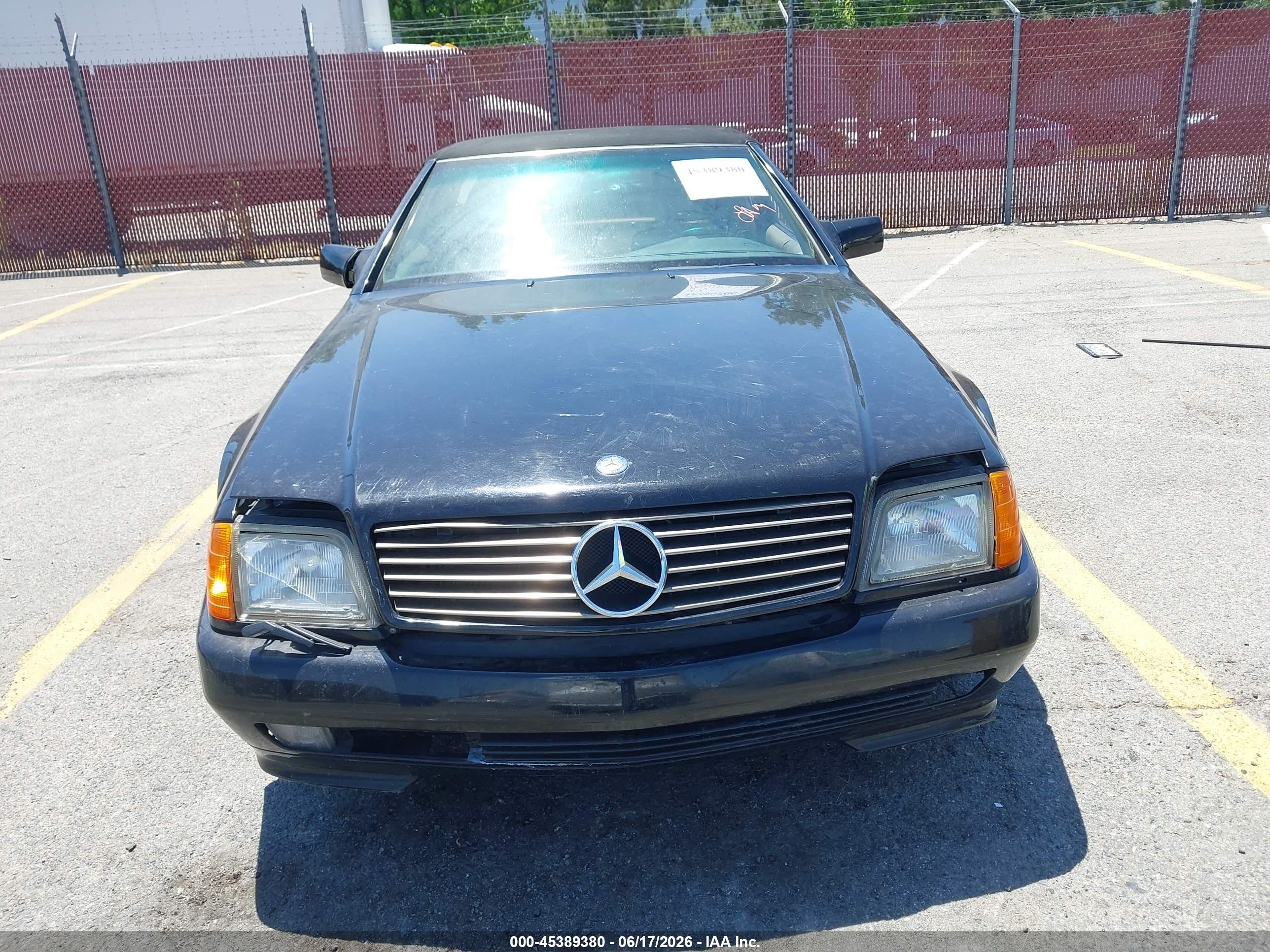 1993 Mercedes-benz 500 Sl Black vin: WDBFA67E9PF084952