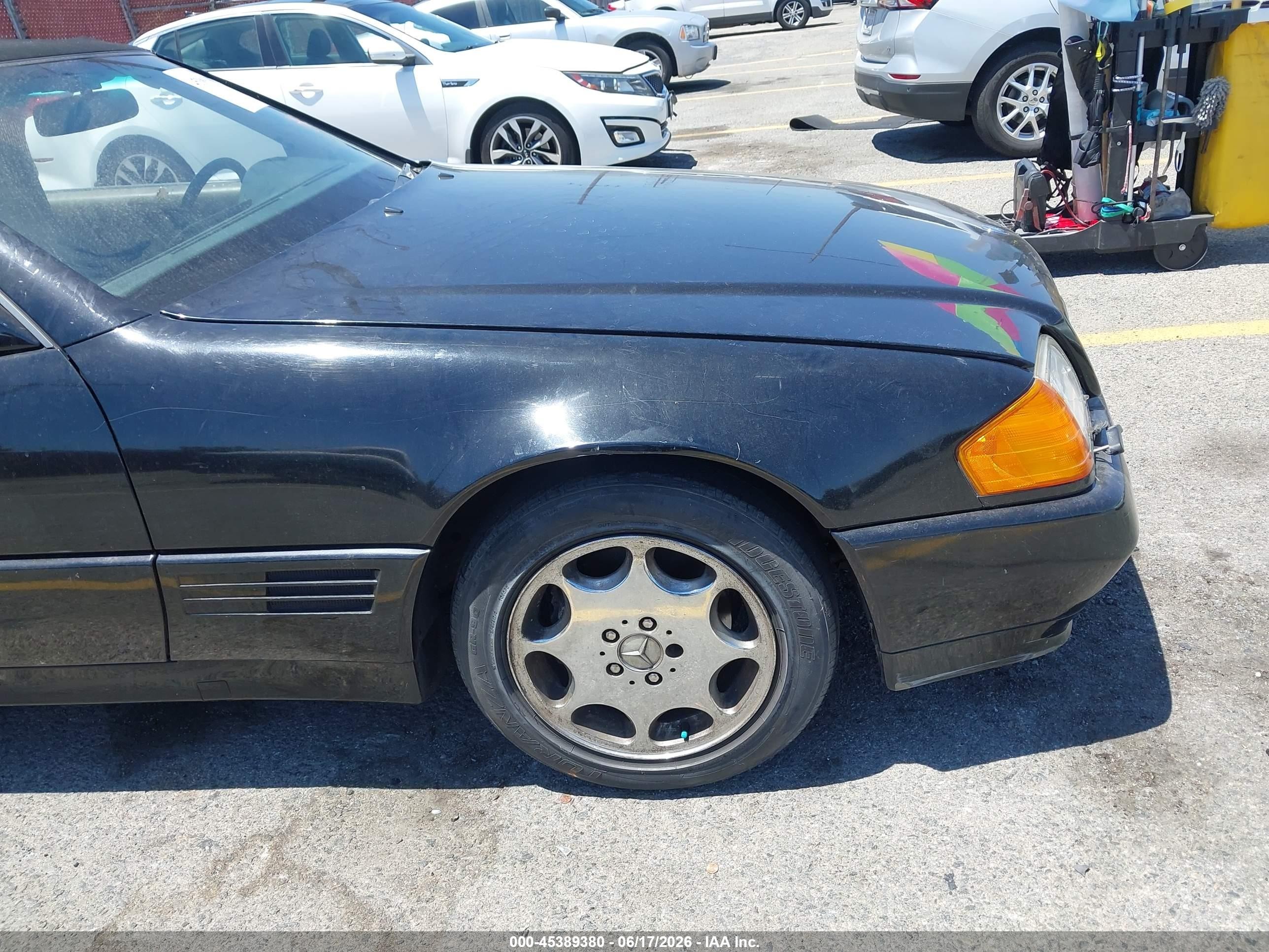 1993 Mercedes-benz 500 Sl Black vin: WDBFA67E9PF084952