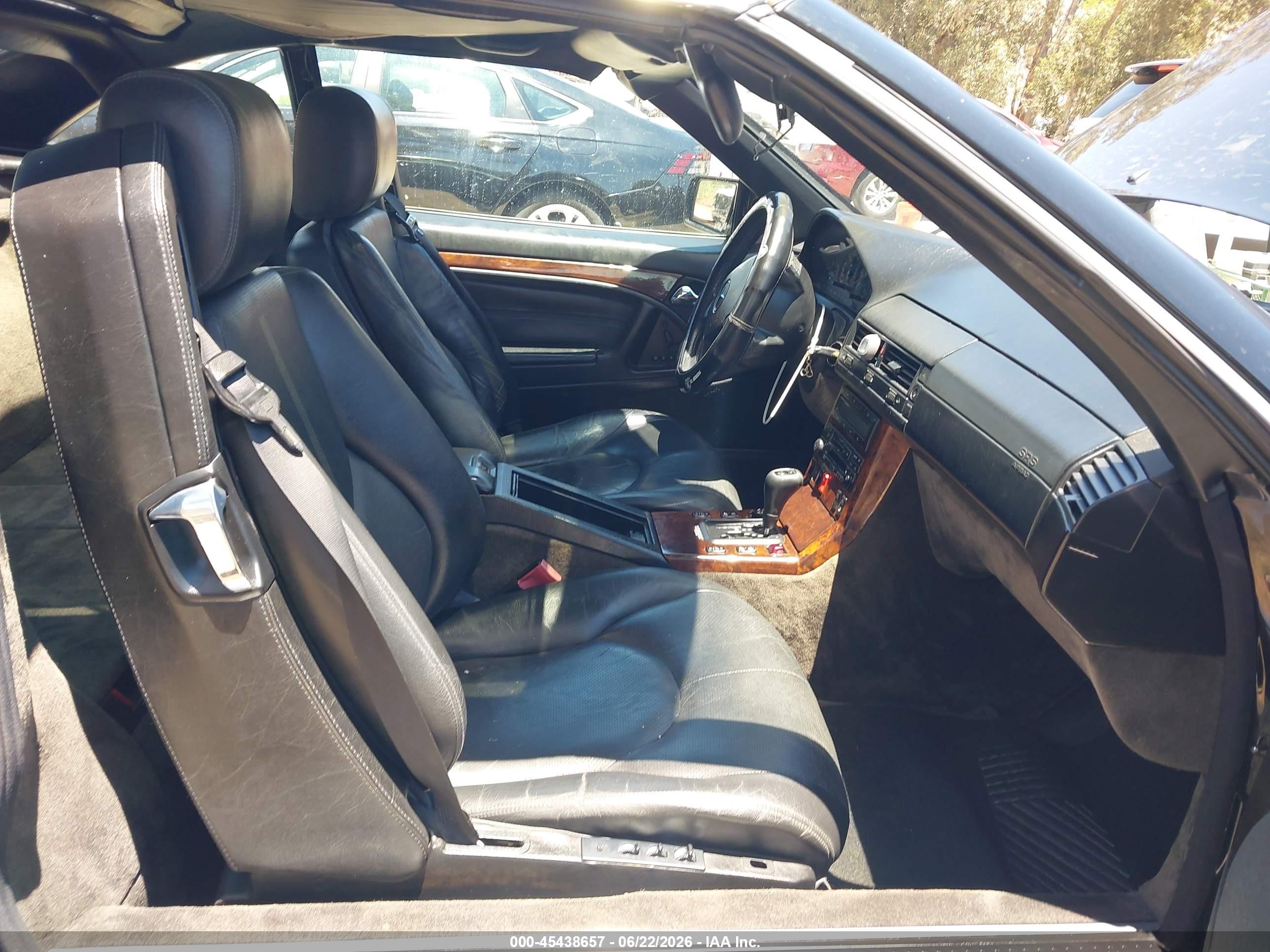 1998 Mercedes-benz Sl 500 Black vin: WDBFA67F3WF157739