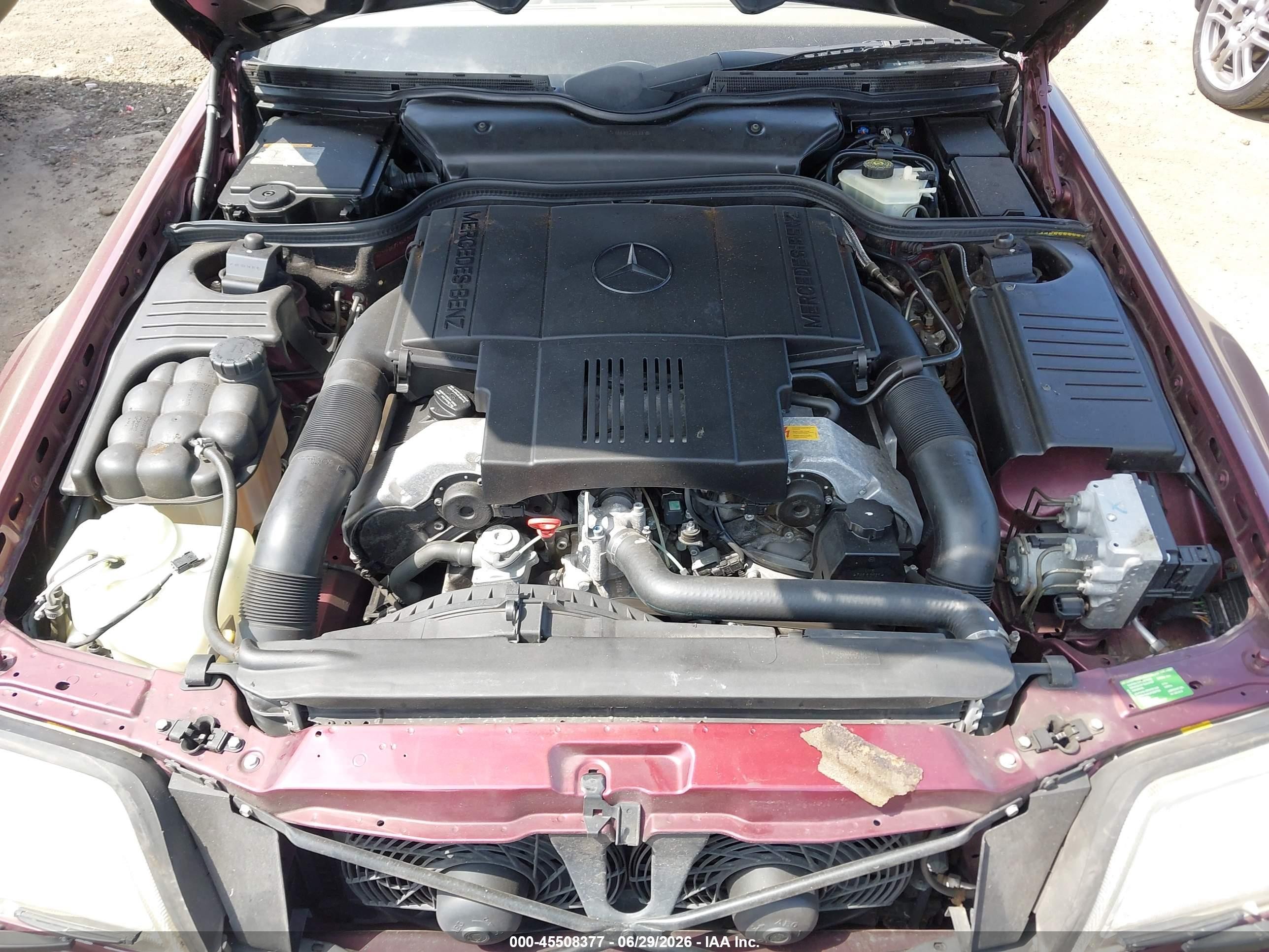 1998 Mercedes-benz Sl 500 Burgundy vin: WDBFA67F4WF162478