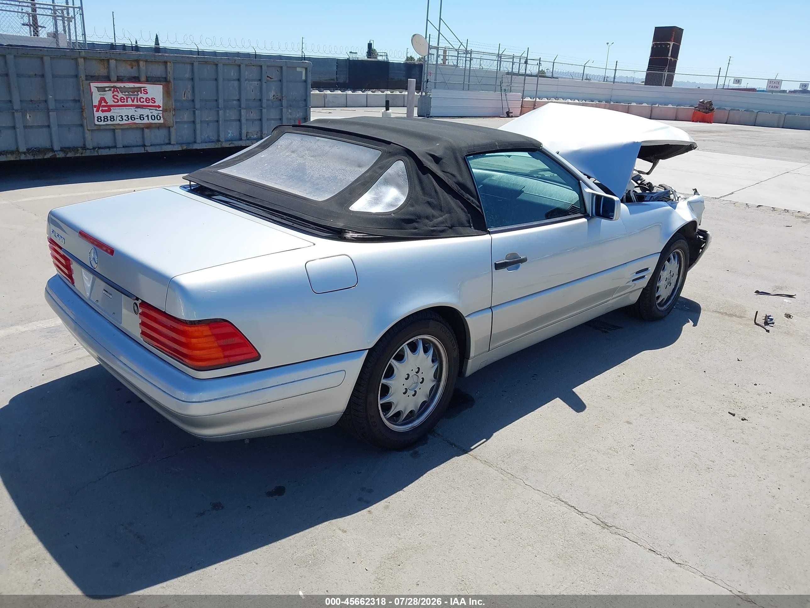 1996 Mercedes-benz Sl 500 Серебряный vin: WDBFA67F5TF128884