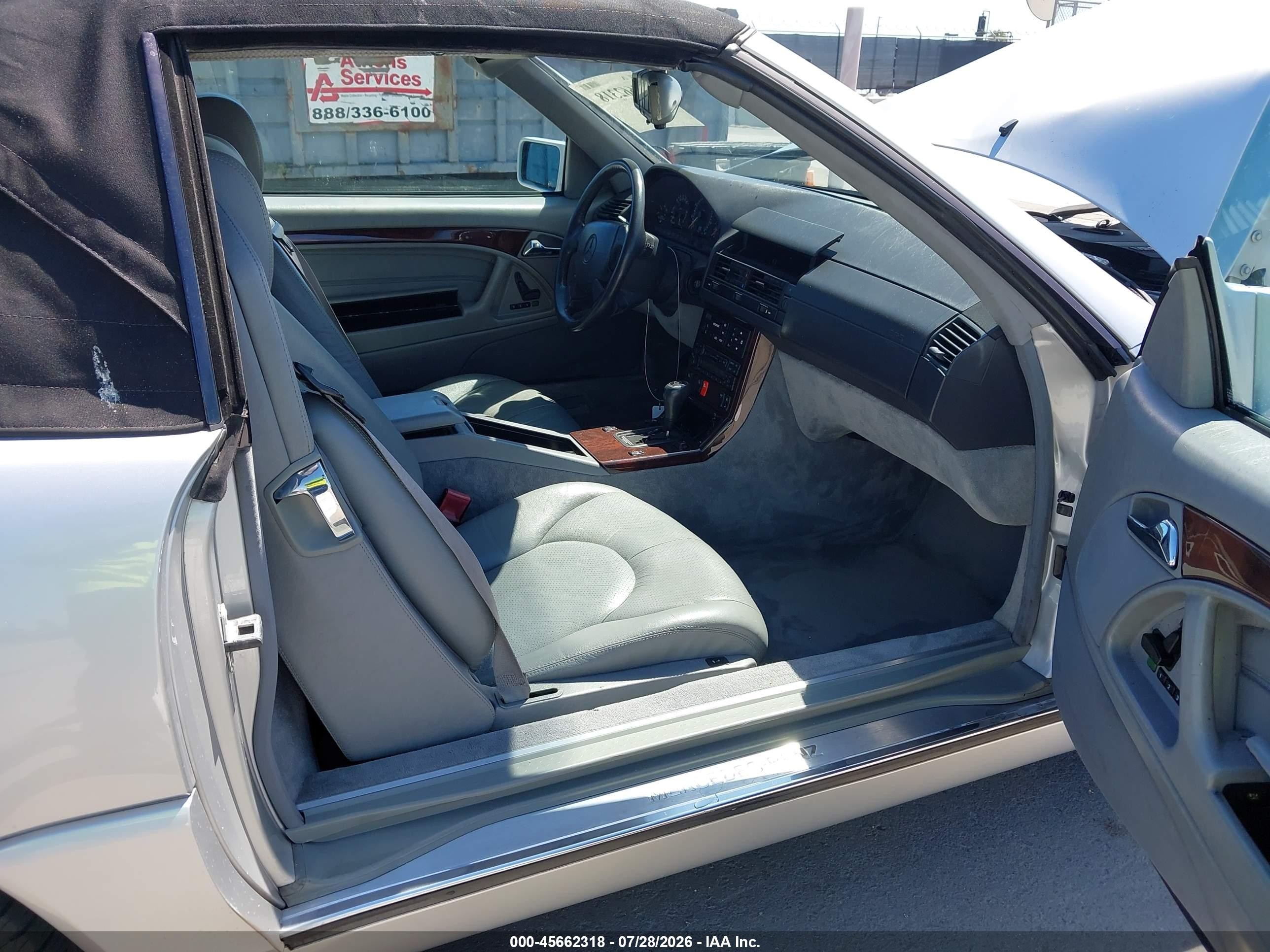 1996 Mercedes-benz Sl 500 Серебряный vin: WDBFA67F5TF128884