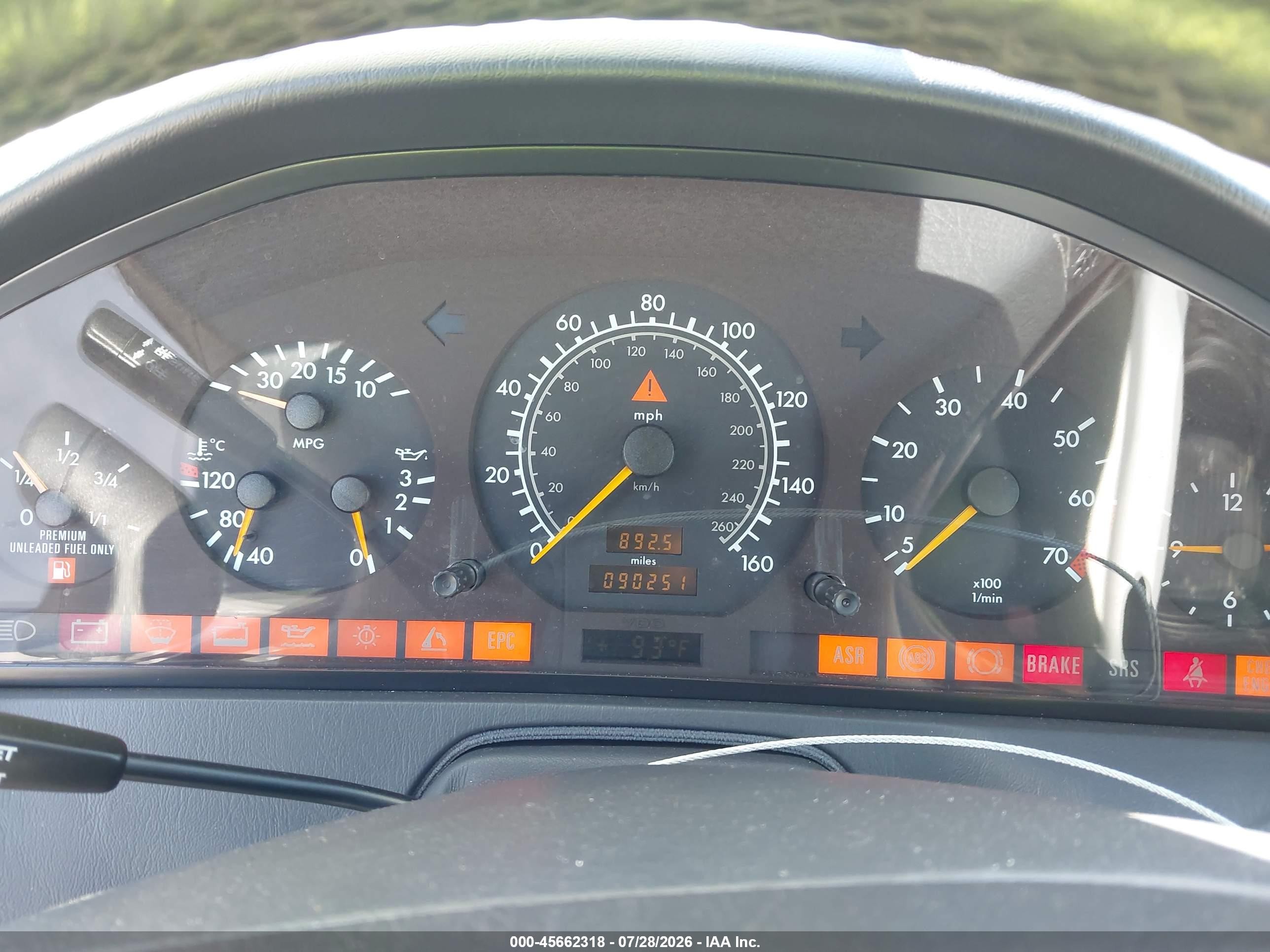 1996 Mercedes-benz Sl 500 Серебряный vin: WDBFA67F5TF128884