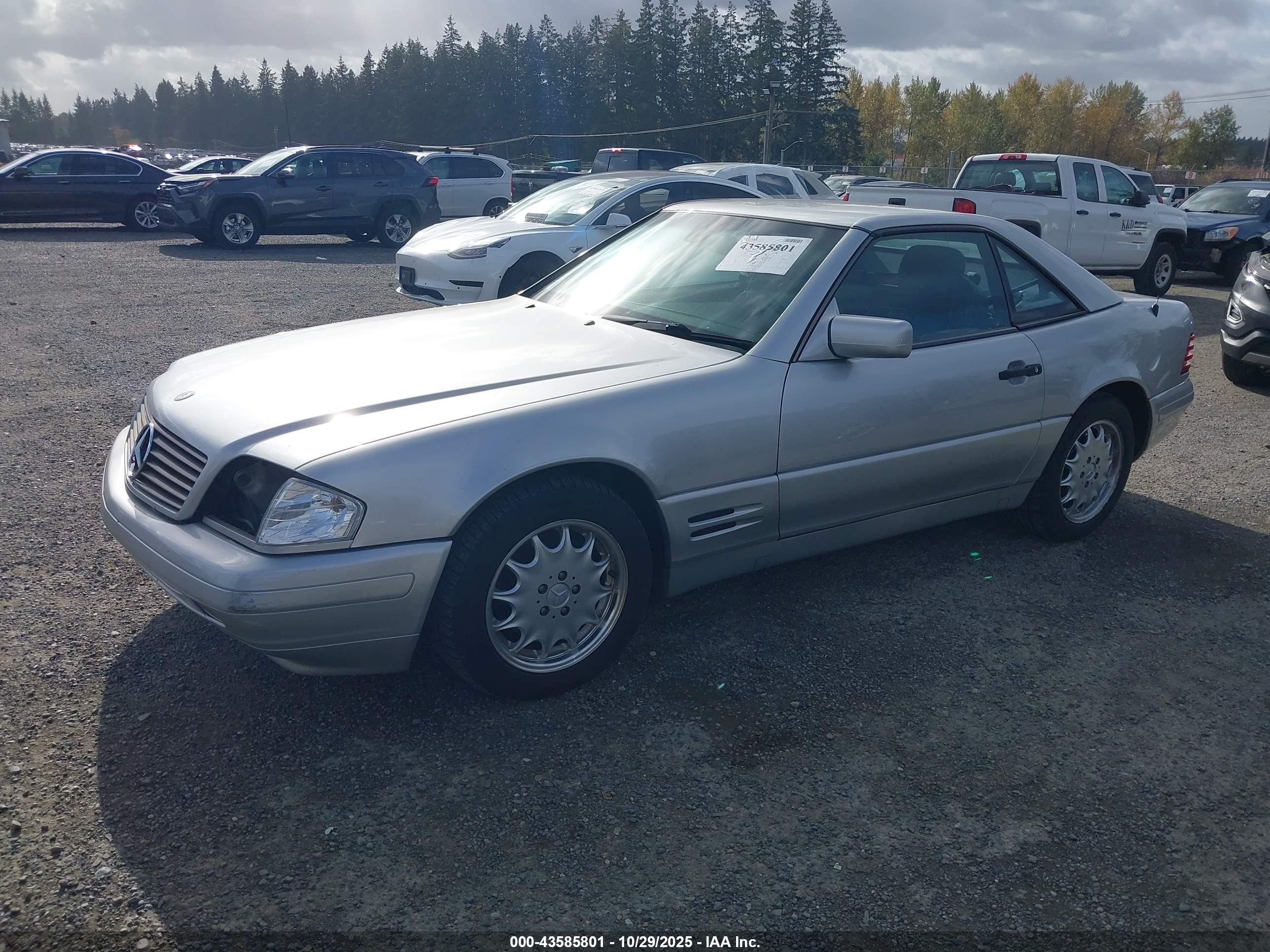1997 Mercedes-benz Sl 500   Silver vin: WDBFA67F5VF148703