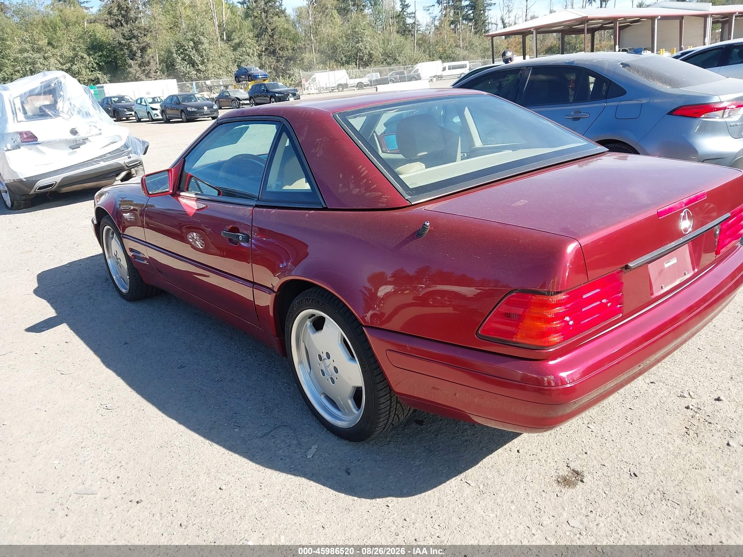 1997 Mercedes-benz Sl 500   Burgundy vin: WDBFA67F6VF154803
