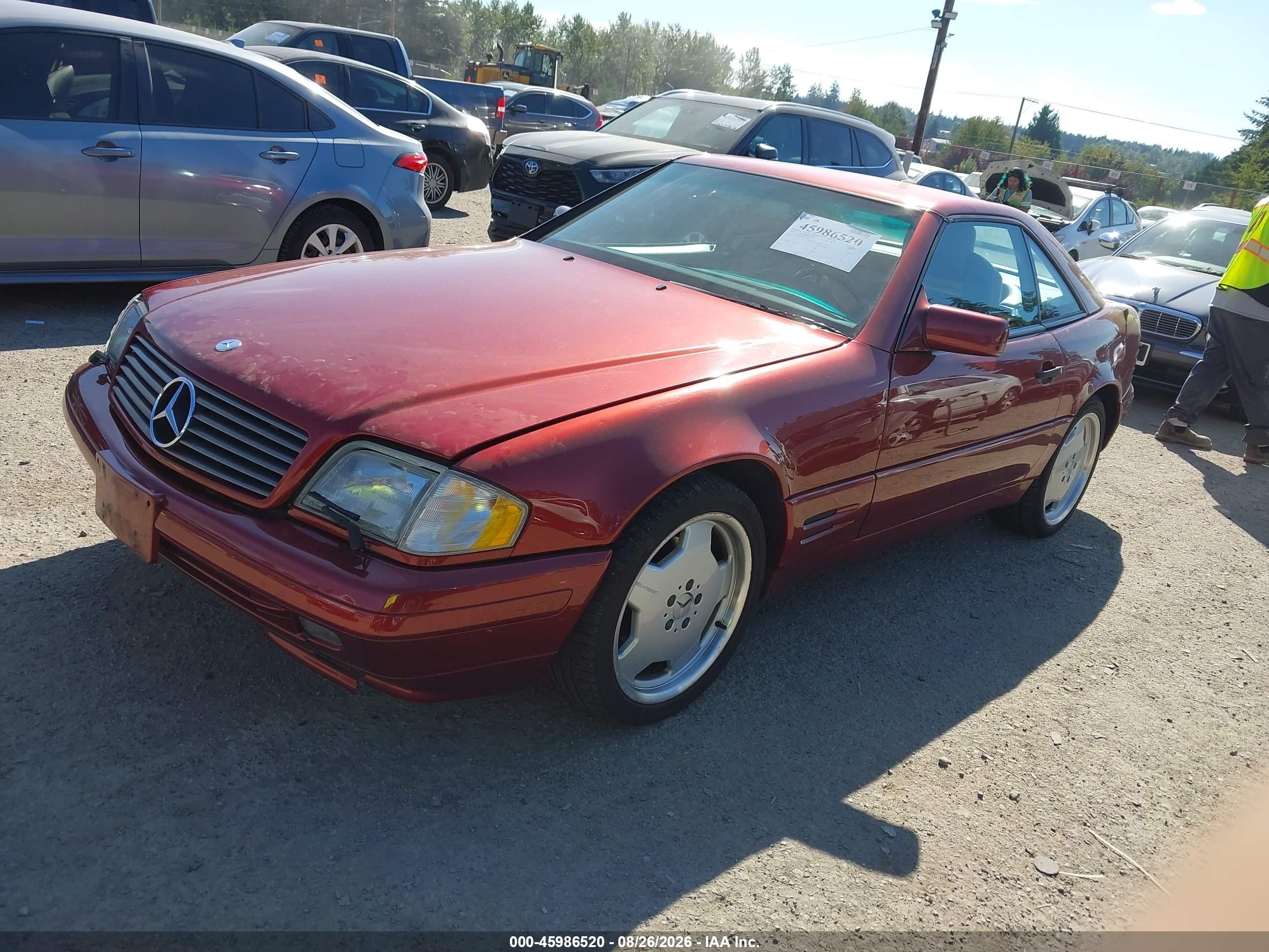 1997 Mercedes-benz Sl 500   Burgundy vin: WDBFA67F6VF154803