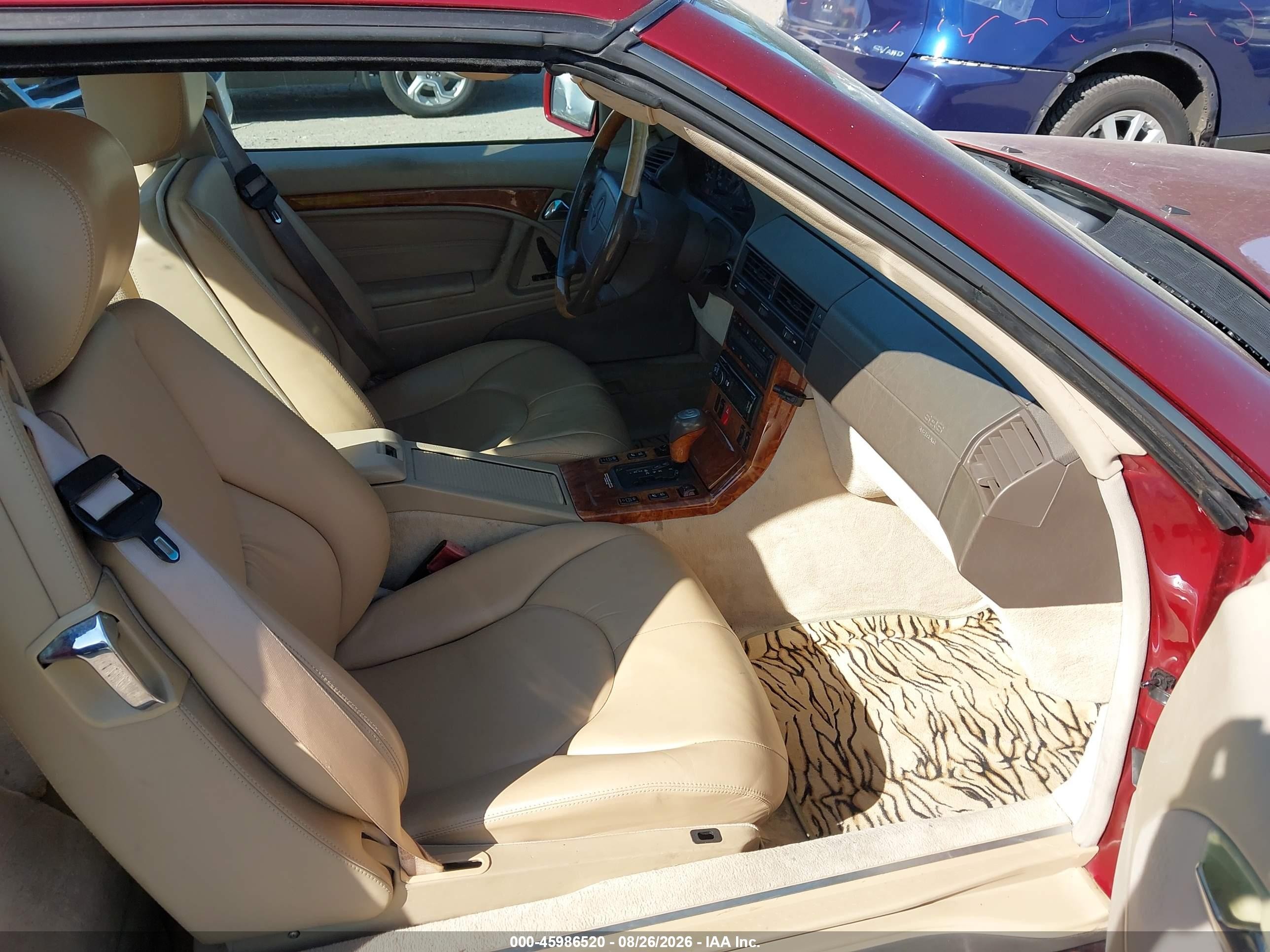 1997 Mercedes-benz Sl 500   Burgundy vin: WDBFA67F6VF154803