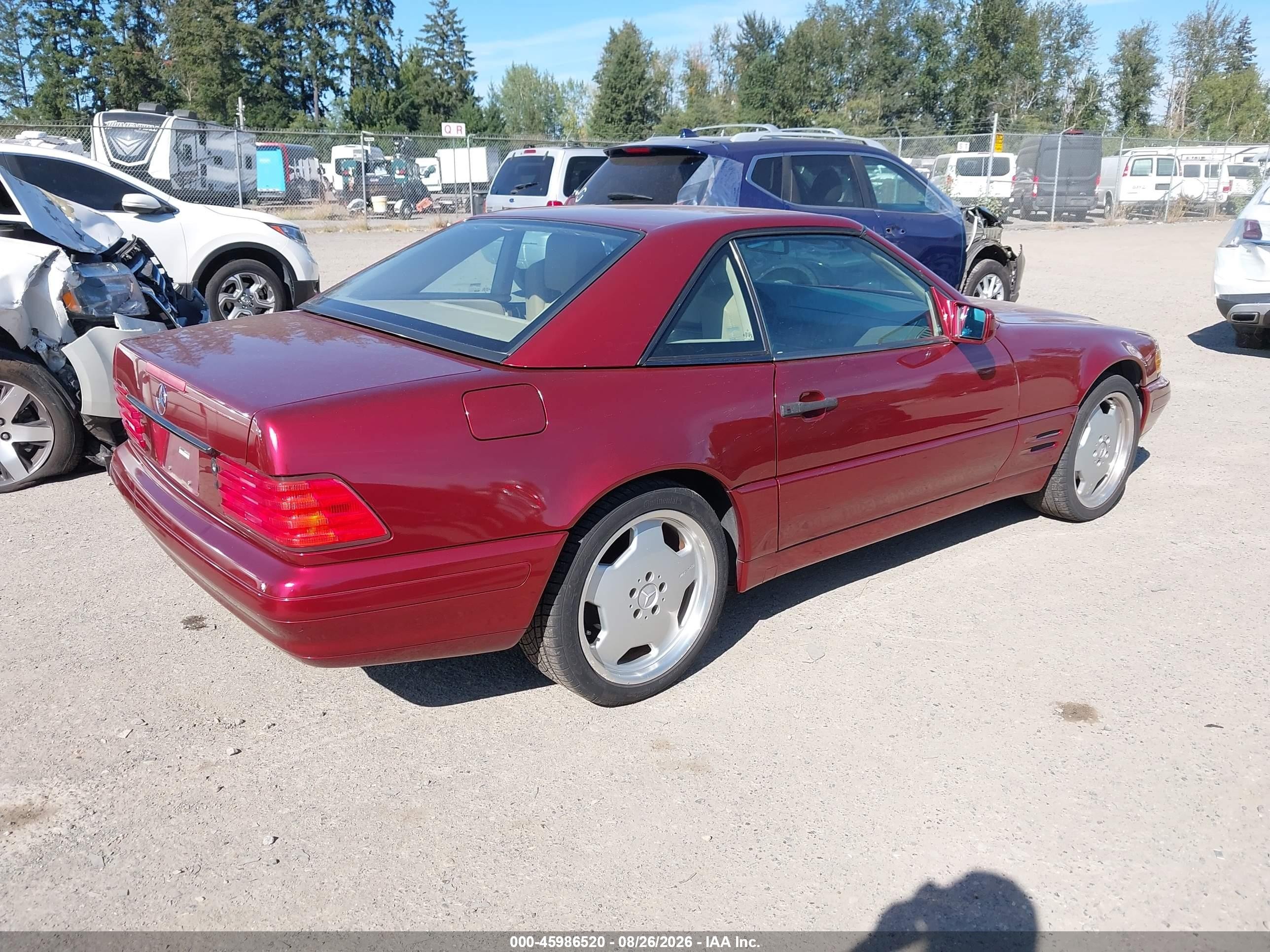 1997 Mercedes-benz Sl 500   Burgundy vin: WDBFA67F6VF154803